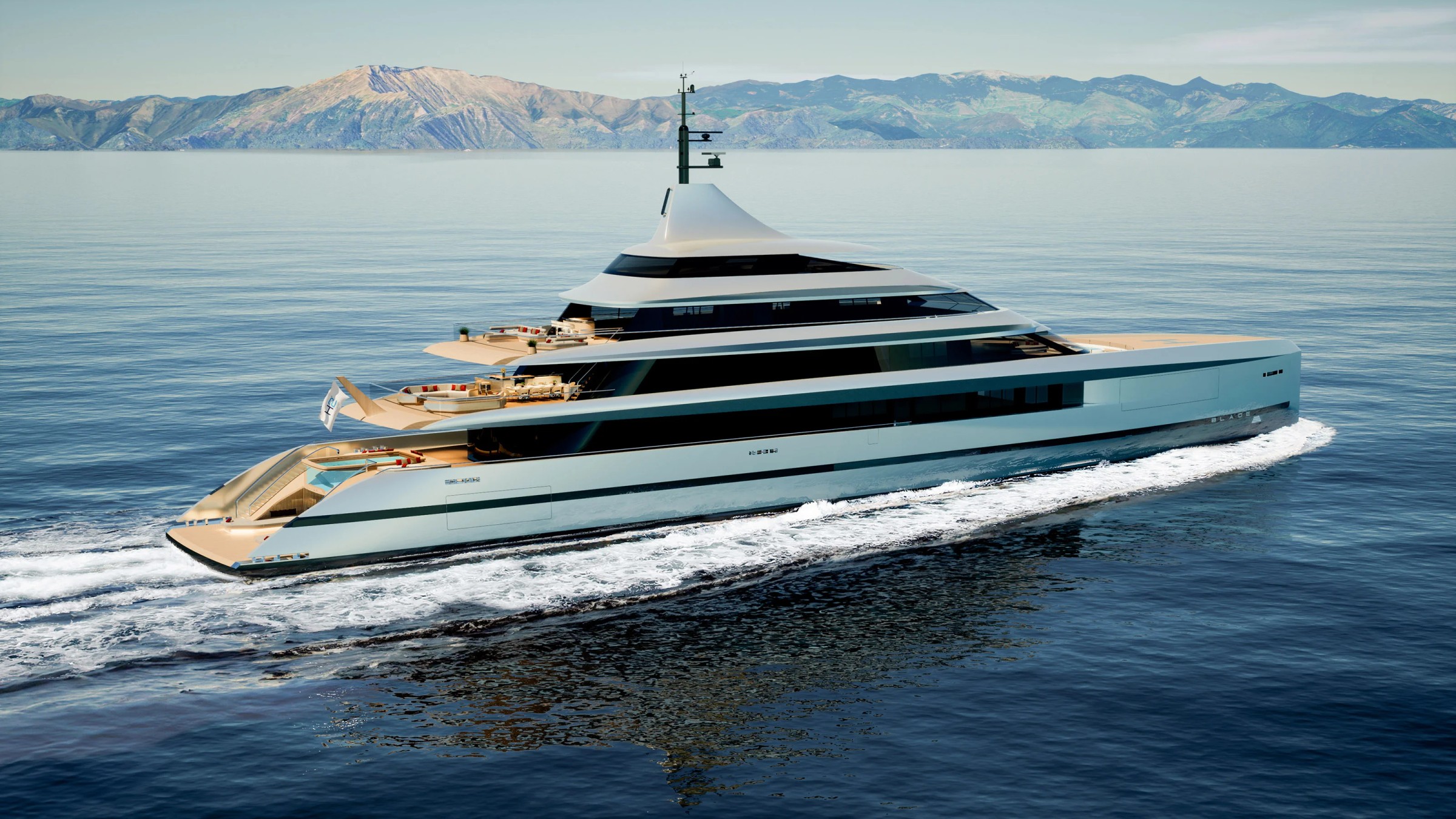 Blade, 83.74m superyacht concept, designed by H2 Yacht Design — photograph 4