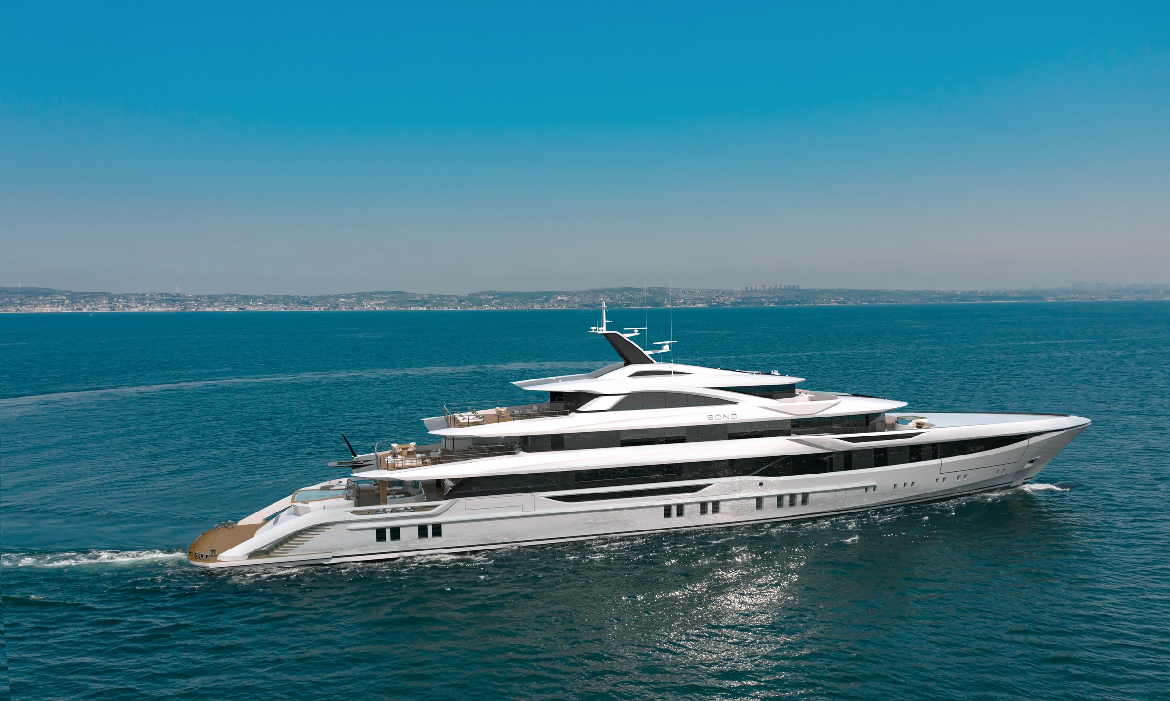 Bond, 82m superyacht under construction, built by Bilgin Yachts, designed by H2 Yacht Design