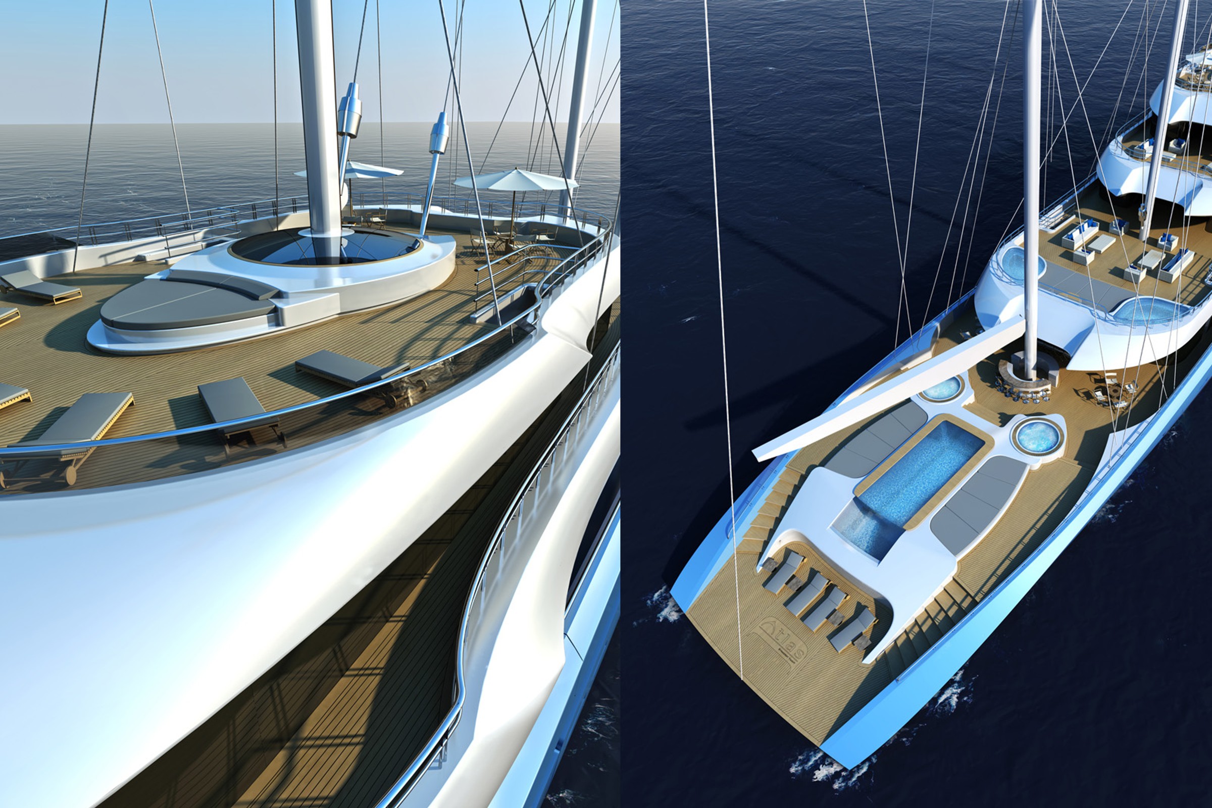 Atlas, 110m superyacht concept, designed by H2 Yacht Design — photograph 4