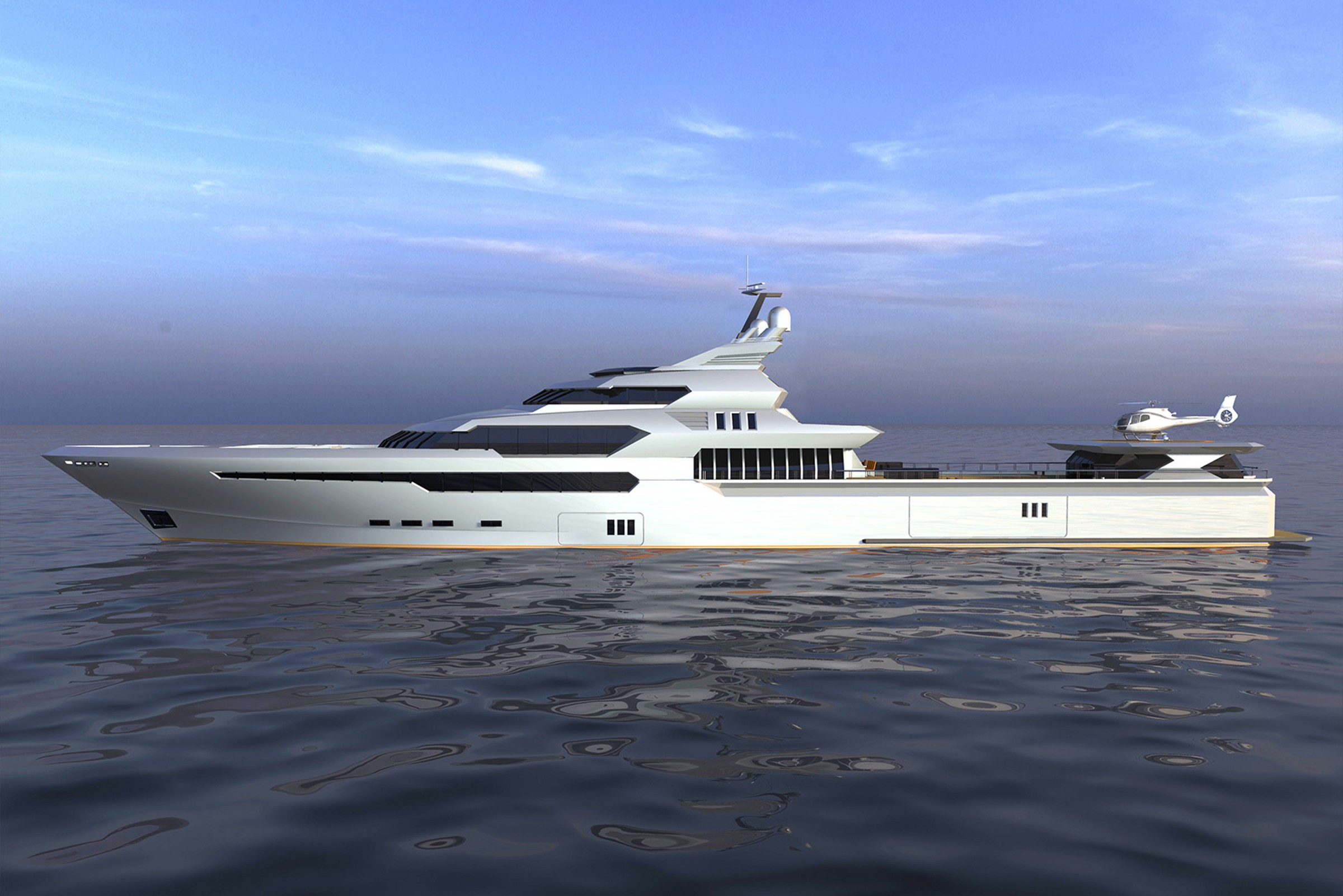 Stealth Explorer, 90.00m superyacht concept, designed by H2 Yacht Design — photograph 1