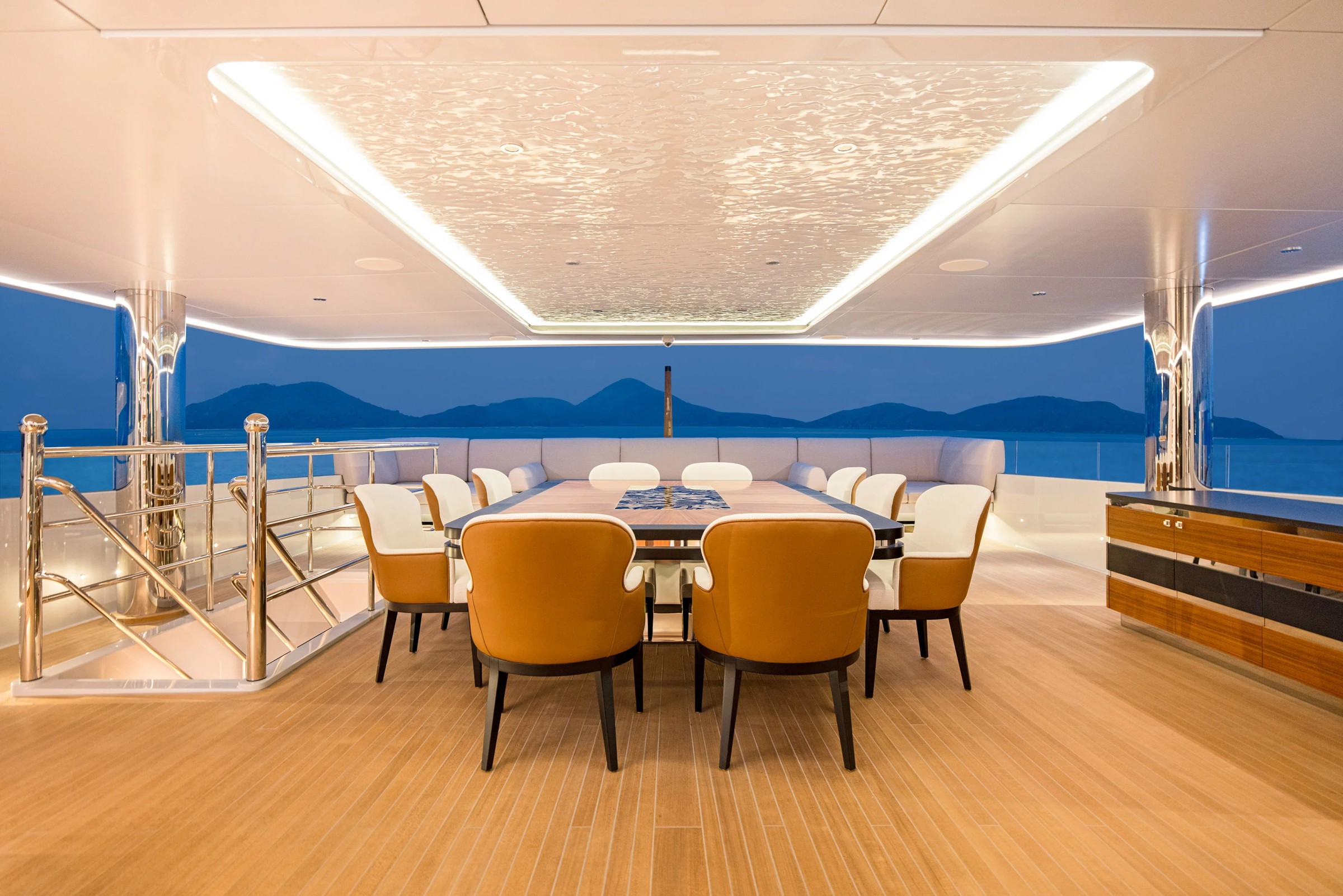 Danzante Bay, 50m new build superyacht, built by Crescent Custom Yachts, designed by H2 Yacht Design — photograph 16