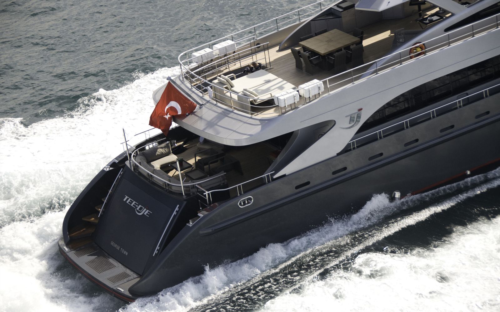 Tee Dje, 38m new build superyacht, built by Bilgin Yachts, designed by H2 Yacht Design