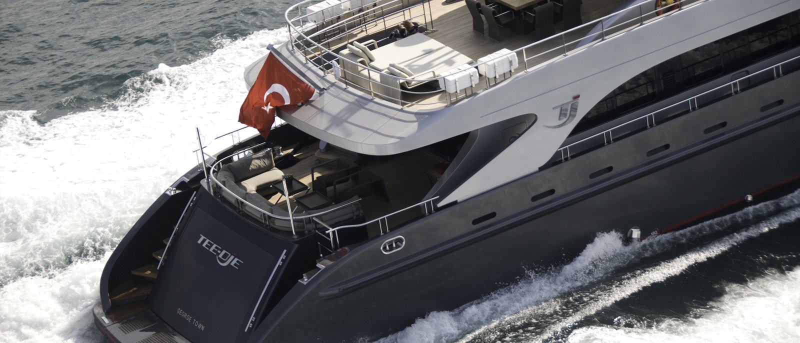Tee Dje, 38m new build superyacht, built by Bilgin Yachts, designed by H2 Yacht Design