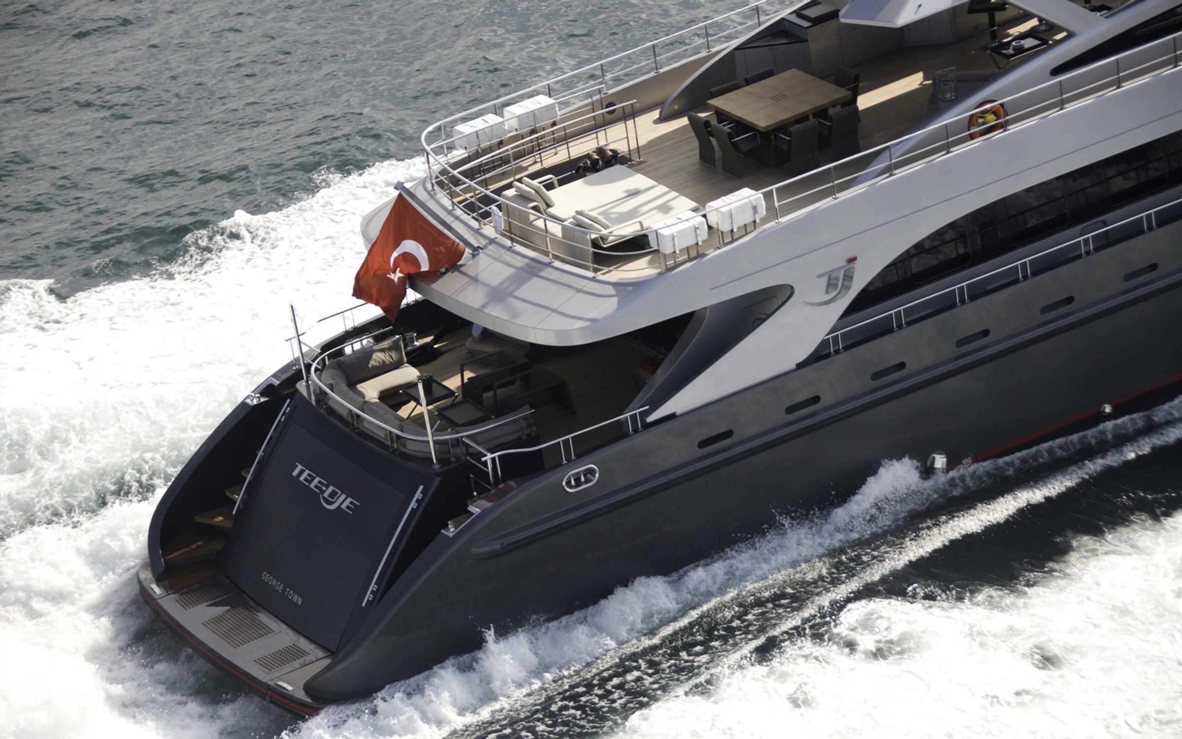Tee Dje, 38m new build superyacht, built by Bilgin Yachts, designed by H2 Yacht Design