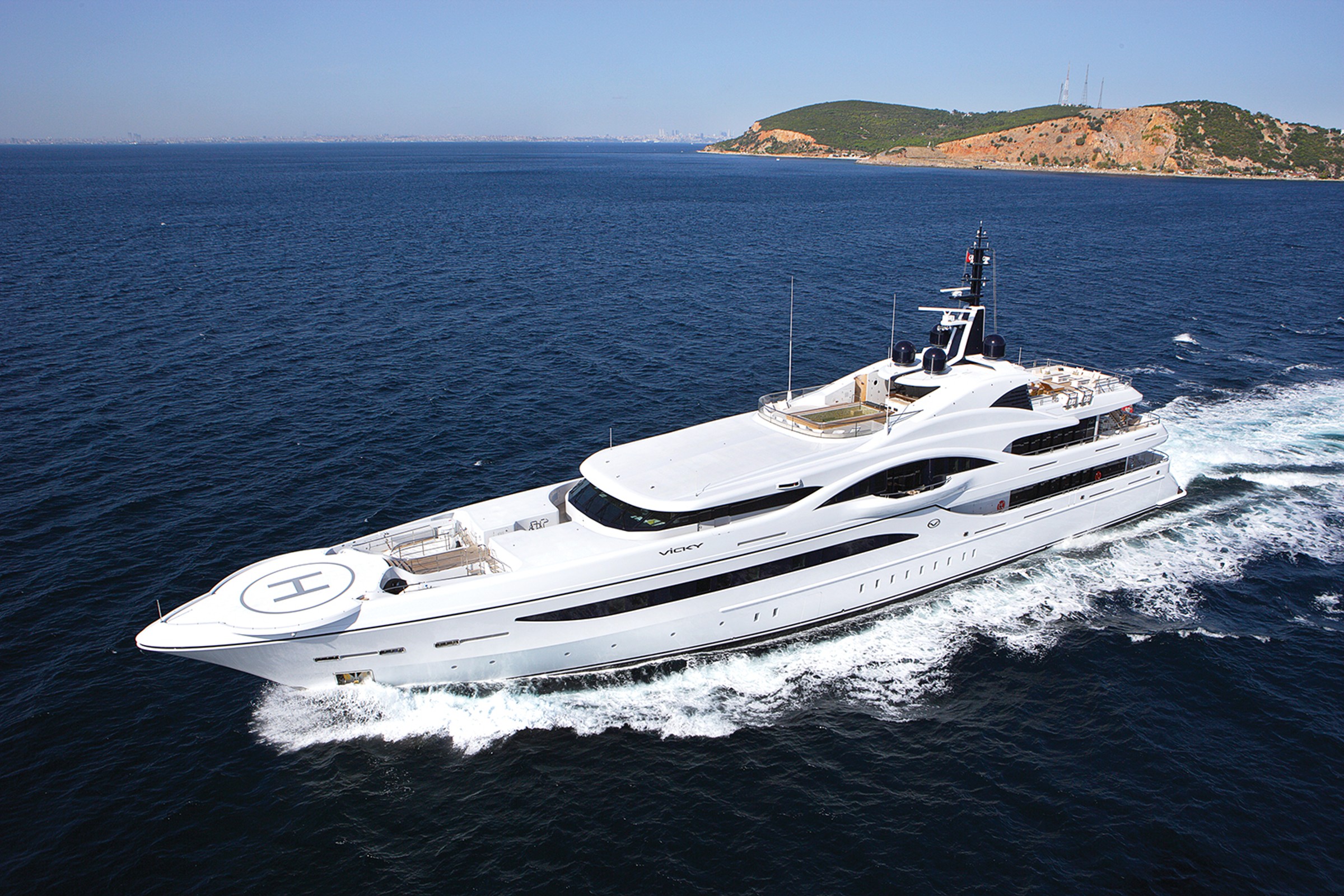 Vicky, 72.4m new build superyacht, built by Proteksan, designed by H2 Yacht Design — photograph 16