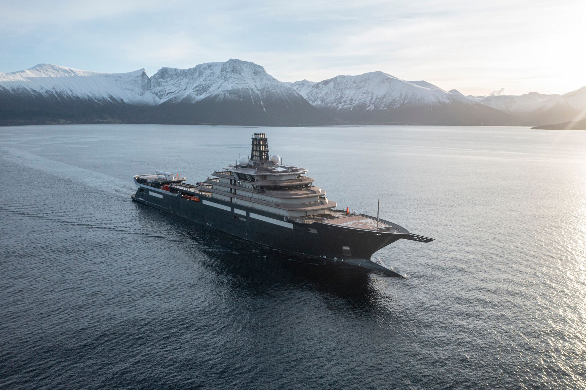REV Ocean, 194.9m superyacht under construction, built by VARD, designed by H2 Yacht Design