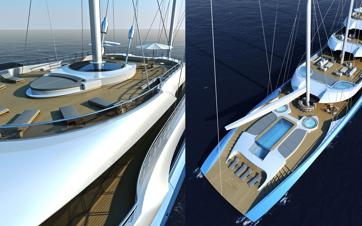 Atlas, 110m superyacht concept, designed by H2 Yacht Design — photograph 2