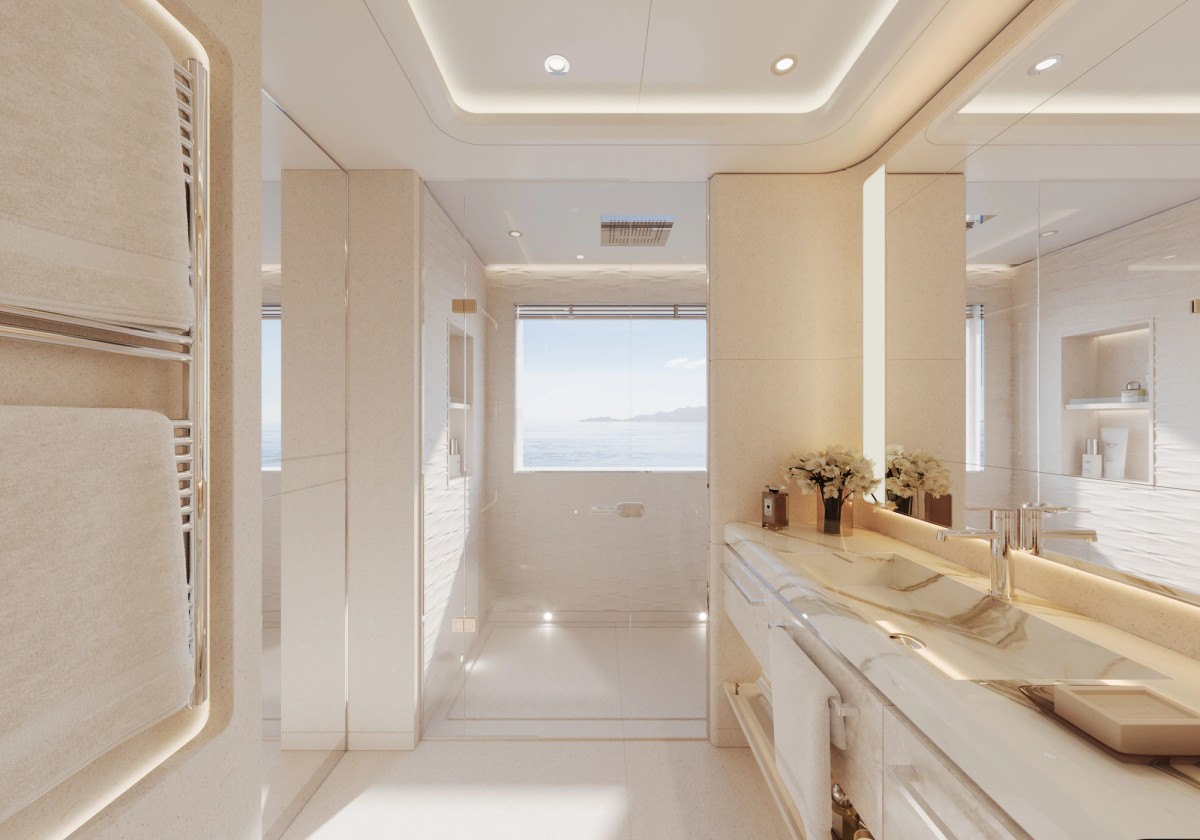 Bravo, 80m superyacht under construction, built by Turquoise Yachts, designed by H2 Yacht Design — photograph 3