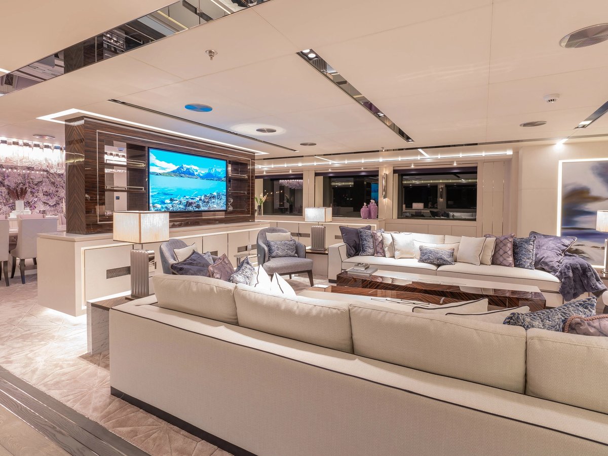 Tatiana, 80m new build superyacht, built by Bilgin Yachts, designed by H2 Yacht Design — photograph 2