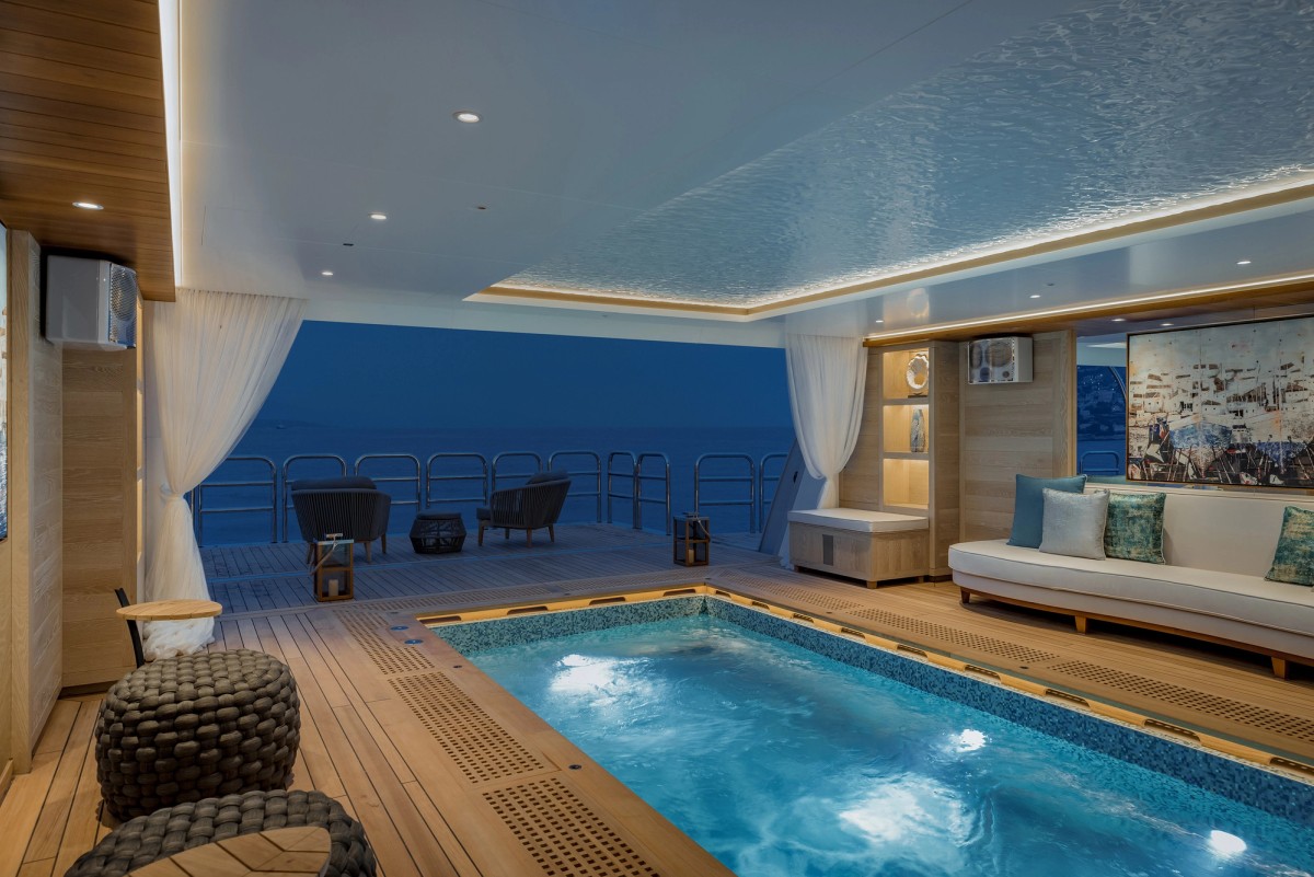 Victorious, 85m new build superyacht, built by AKYACHT, designed by H2 Yacht Design — photograph 5