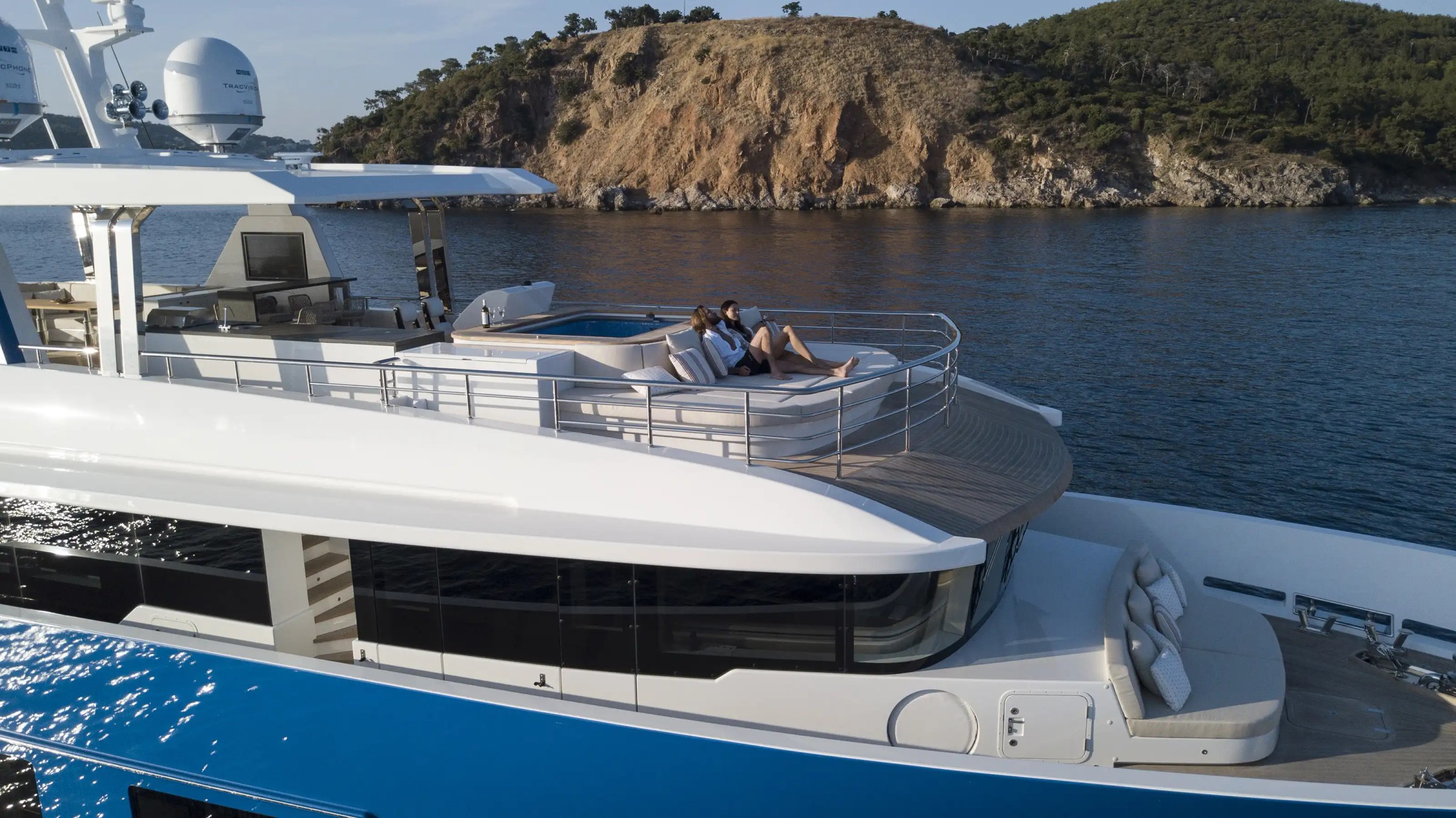 Piccolo, 38m new build superyacht, built by Alpha Custom Yacht, designed by H2 Yacht Design — photograph 1