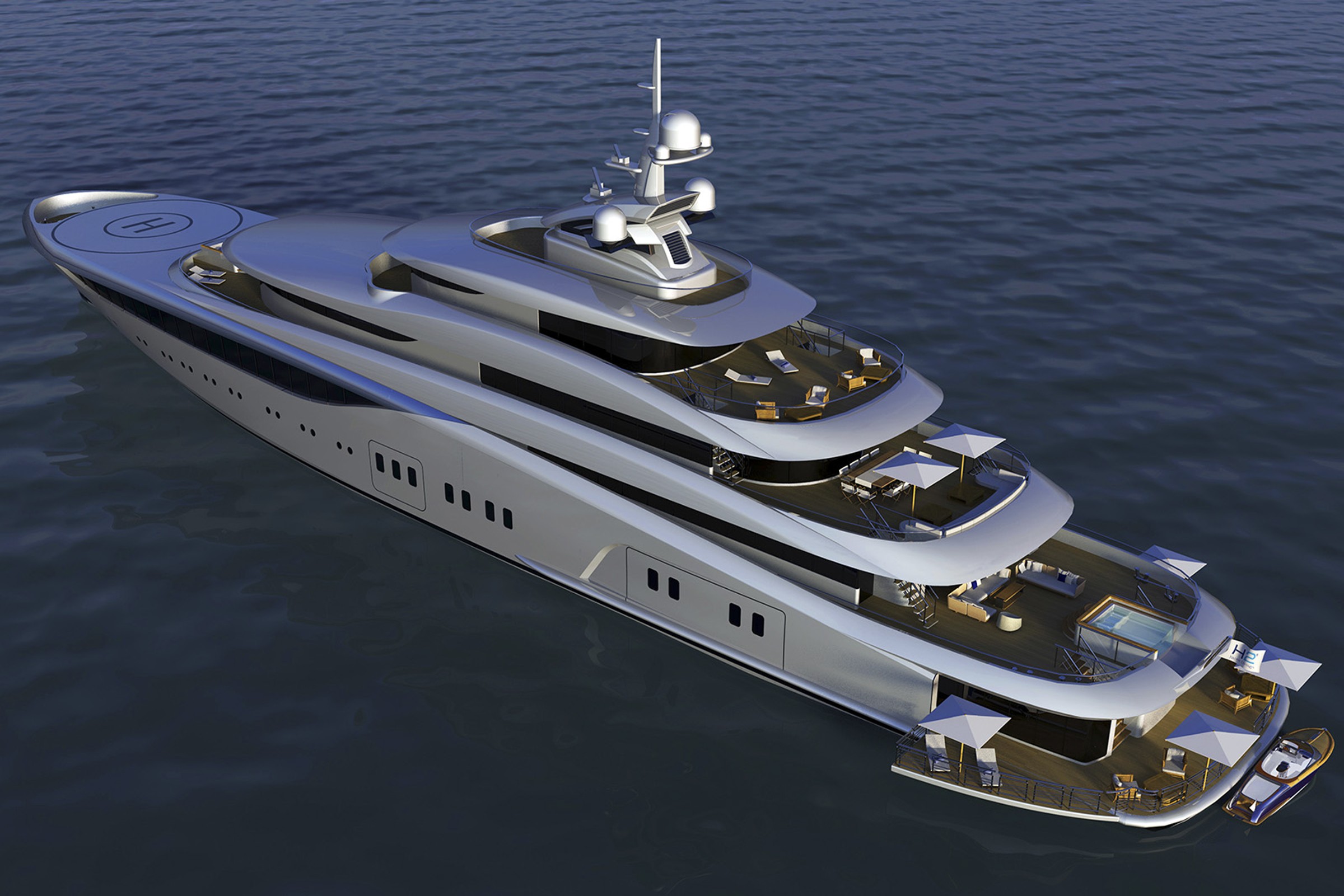 Dorries Maritime, 85.00m superyacht concept, designed by H2 Yacht Design — photograph 1