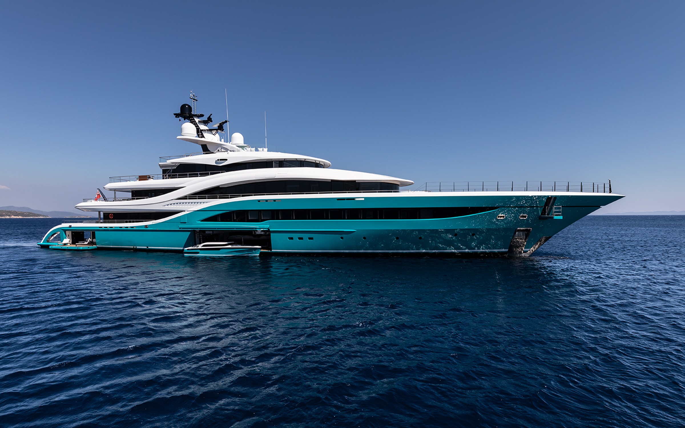 Go, 77m new build superyacht, built by Turquoise Yachts, designed by H2 Yacht Design — photograph 1