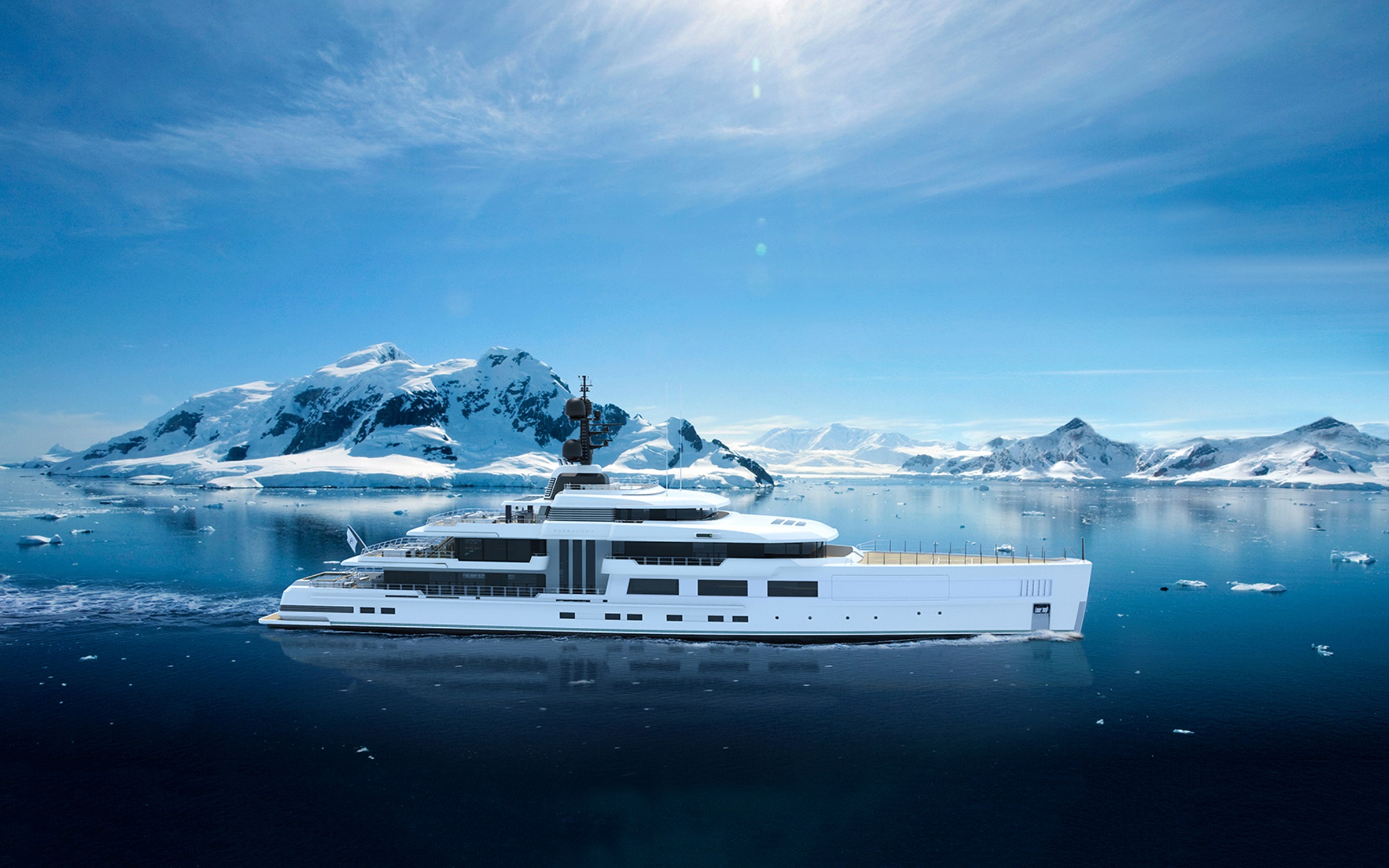 Barracuda Explorer, 65m superyacht concept, designed by H2 Yacht Design