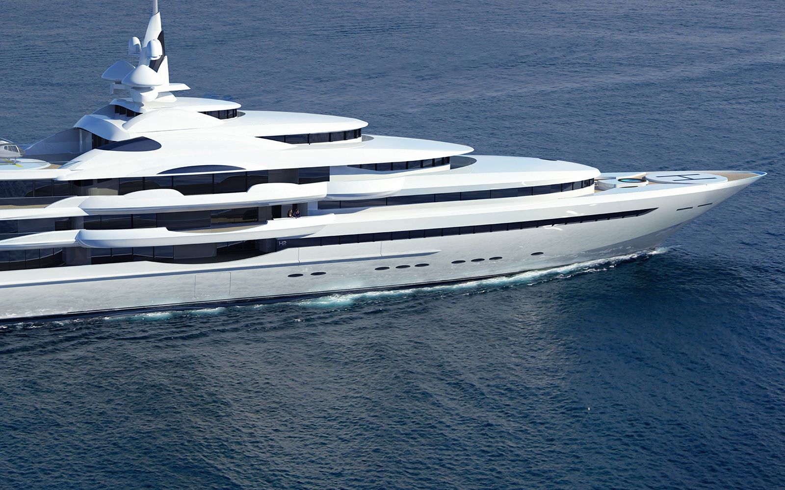 Raptor, 105m superyacht concept, designed by H2 Yacht Design — photograph 2