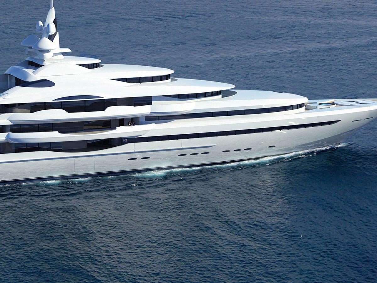 Raptor, 105m superyacht concept, designed by H2 Yacht Design — photograph 2