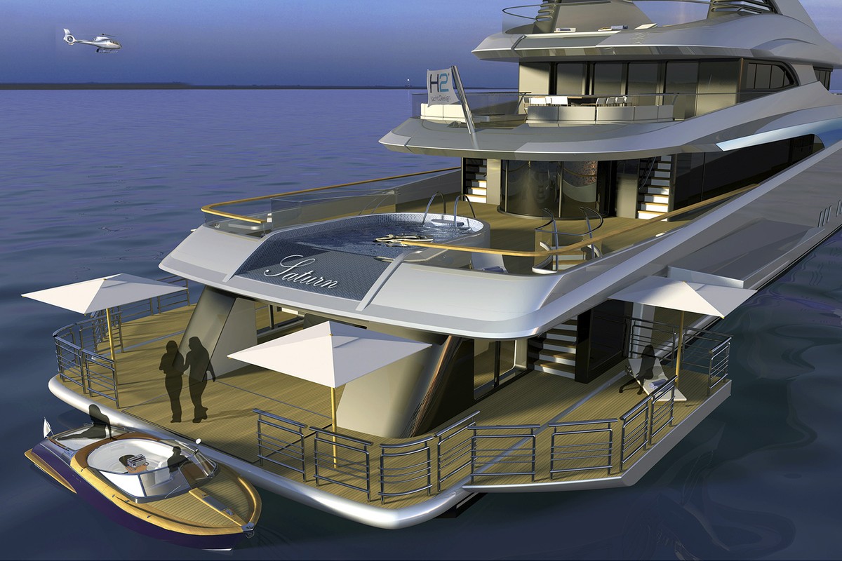 Saturn, 70.00m superyacht concept, designed by H2 Yacht Design — photograph 5