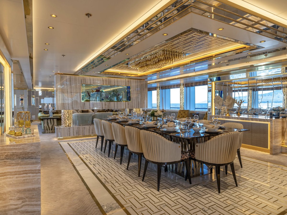 Leona, 80m new build superyacht, built by Bilgin Yachts, designed by H2 Yacht Design — photograph 2