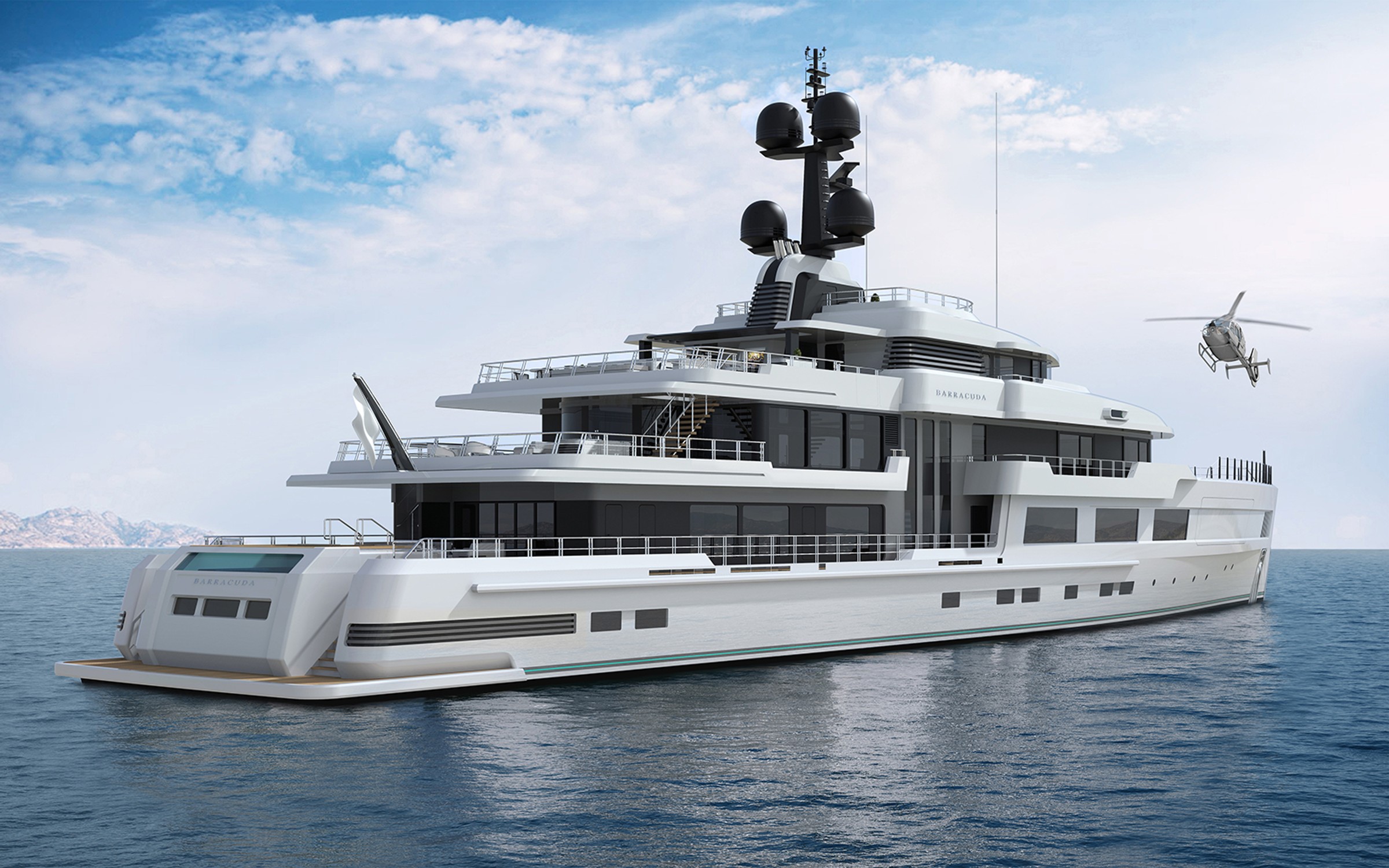 Barracuda Explorer, 65m superyacht concept, designed by H2 Yacht Design — photograph 1