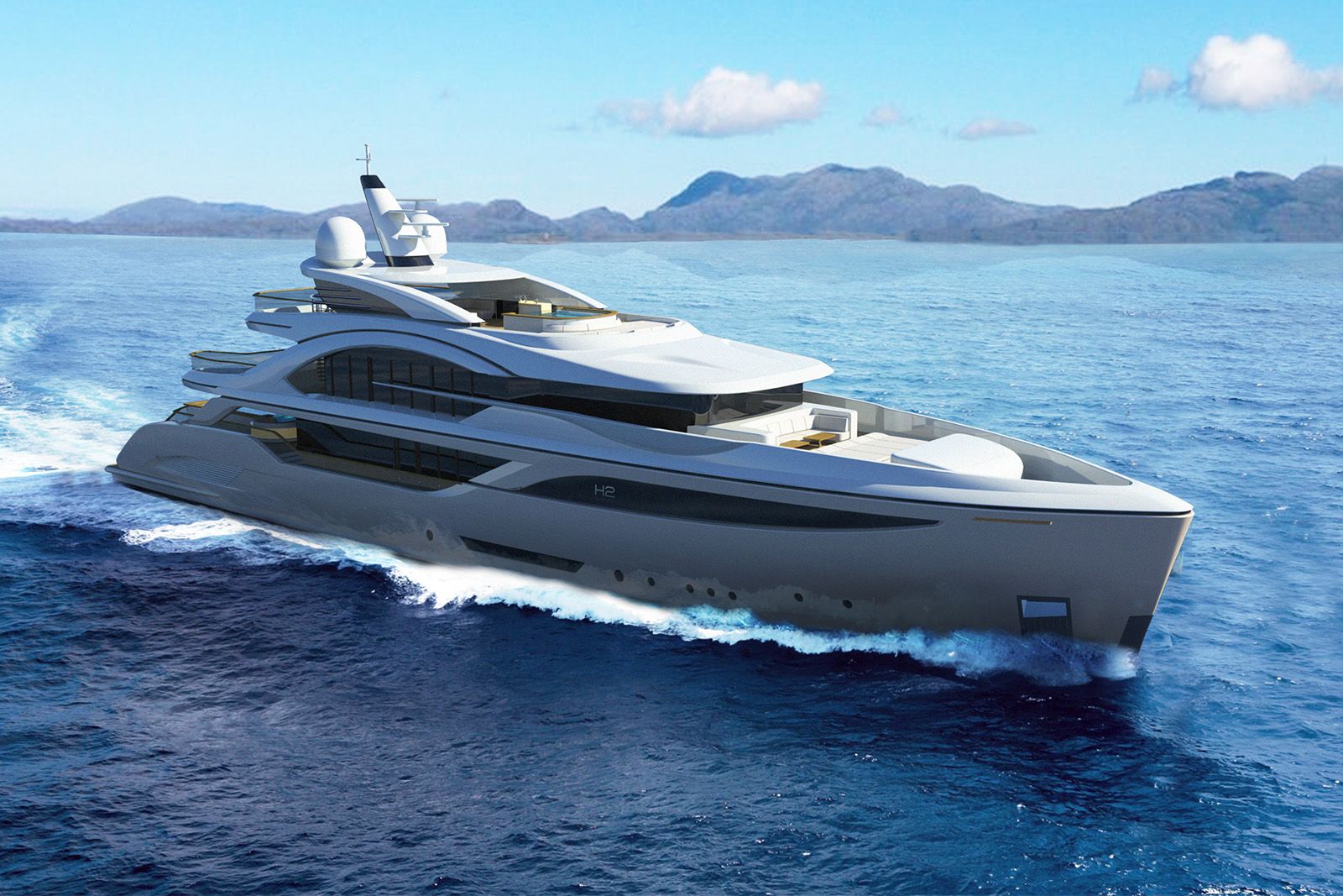 Blade, 52.00m superyacht concept, designed by H2 Yacht Design