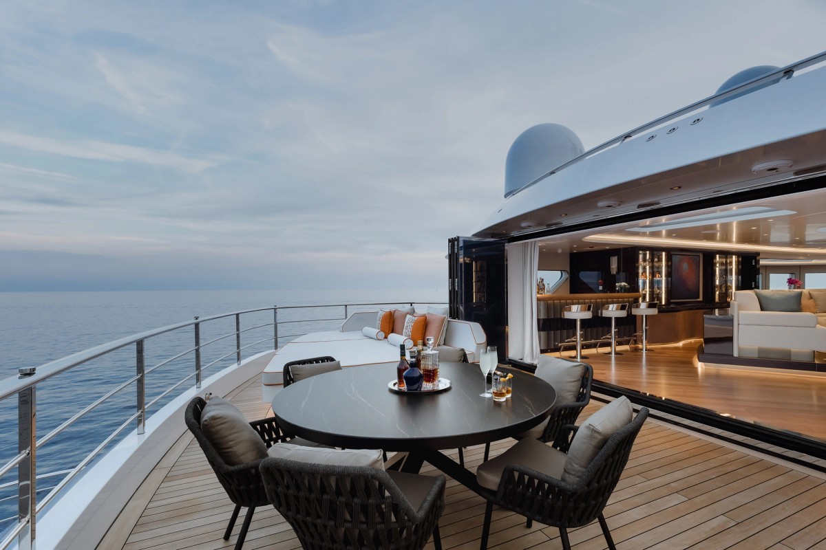 Victorious, 85m new build superyacht, built by AKYACHT, designed by H2 Yacht Design — photograph 17