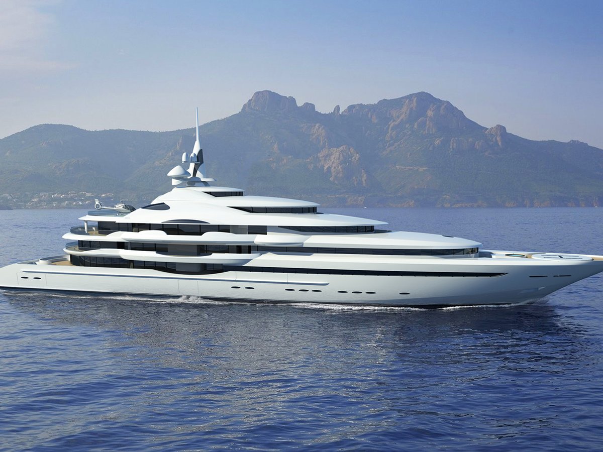 Raptor, 105m superyacht concept, designed by H2 Yacht Design — photograph 1