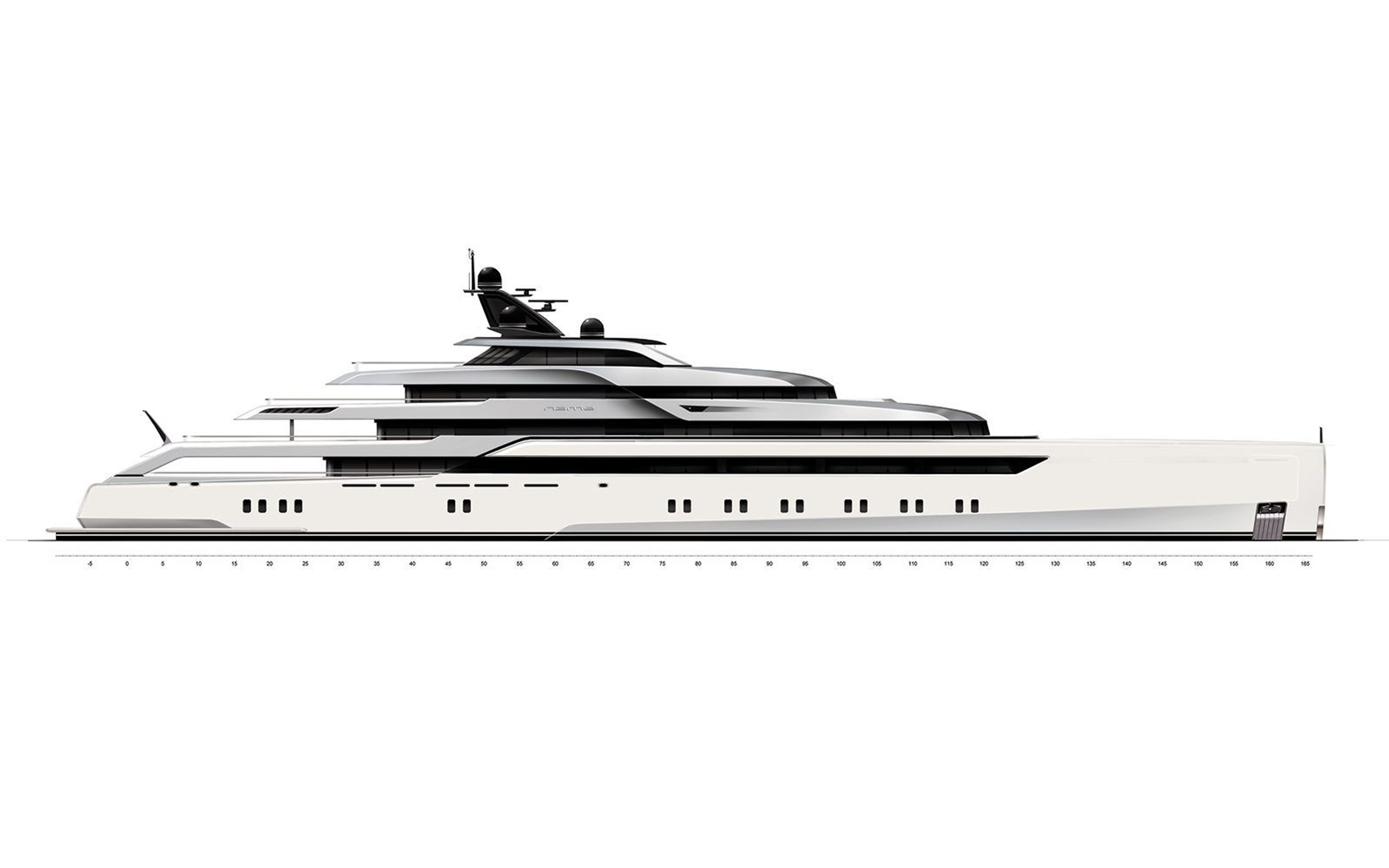 100m Concept, 100m superyacht concept, designed by H2 Yacht Design — photograph 1