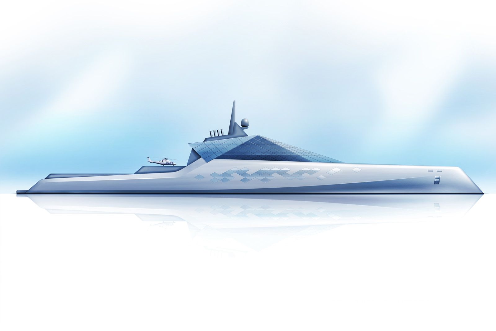 Transporter, 200.00m superyacht concept, designed by H2 Yacht Design