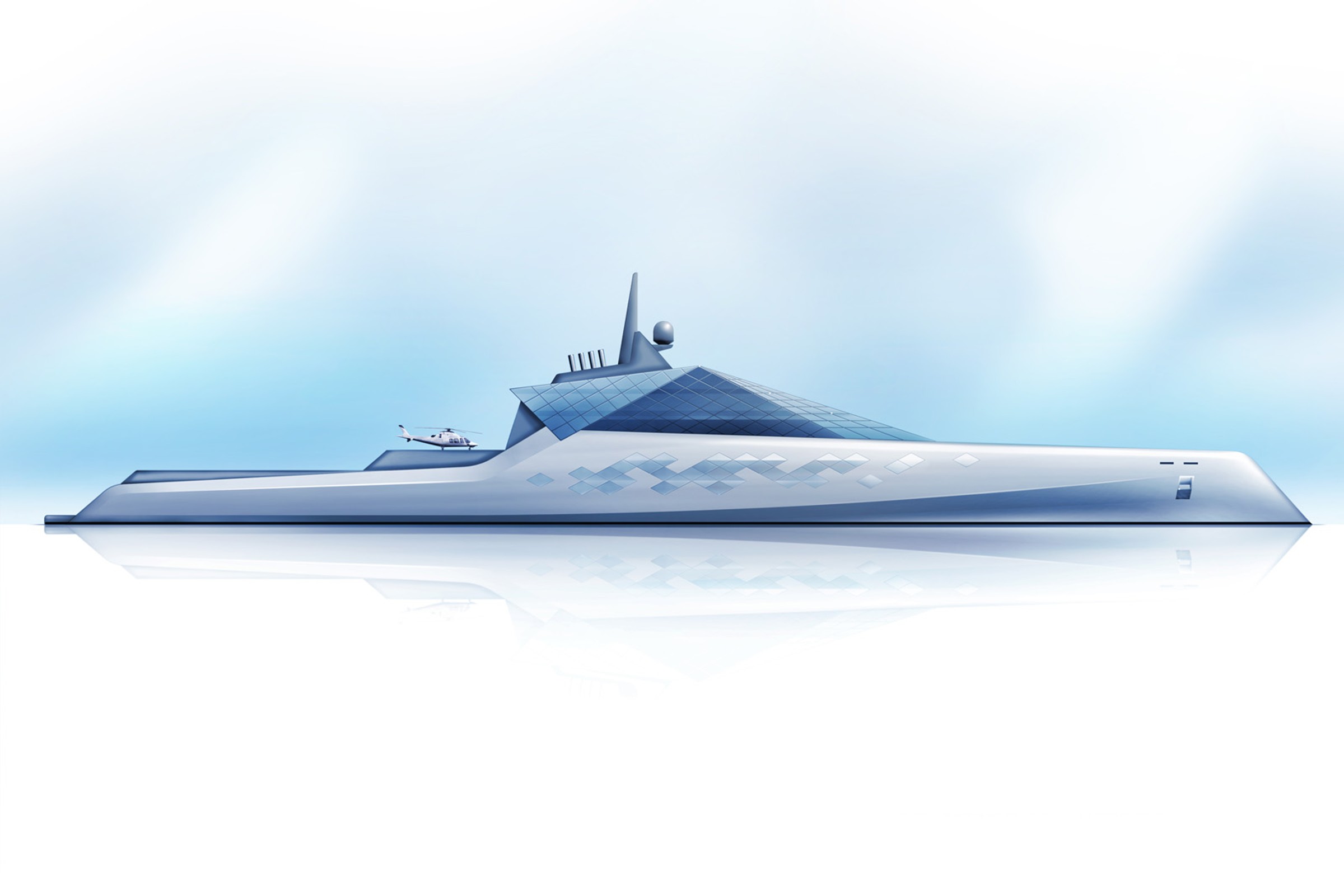 Transporter, 200.00m superyacht concept, designed by H2 Yacht Design