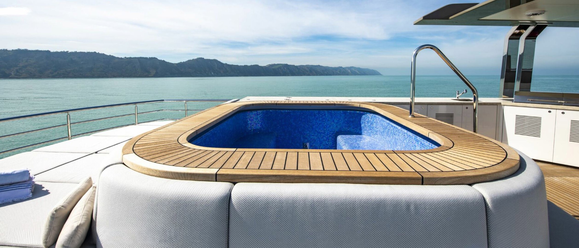 Drako, 38m new build superyacht, built by Alpha Custom Yachts, designed by H2 Yacht Design — photograph 4