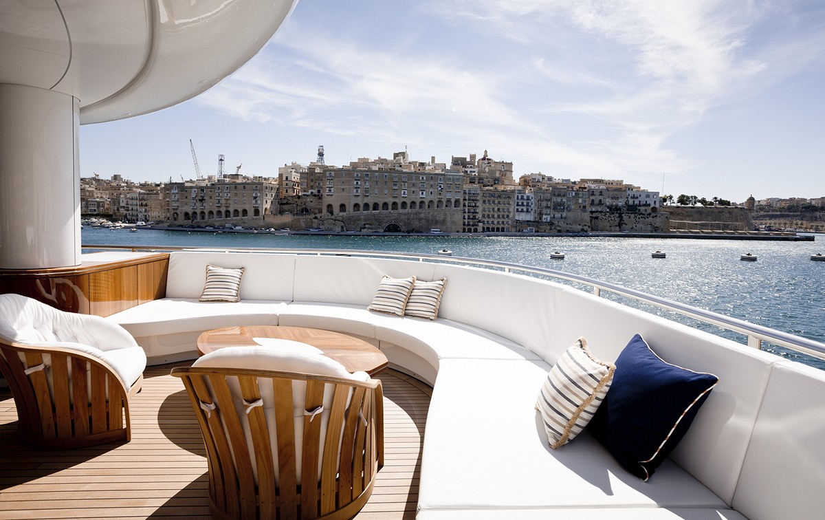 Graceful, 83m new build superyacht, built by Blohm+Voss, designed by H2 Yacht Design — photograph 11