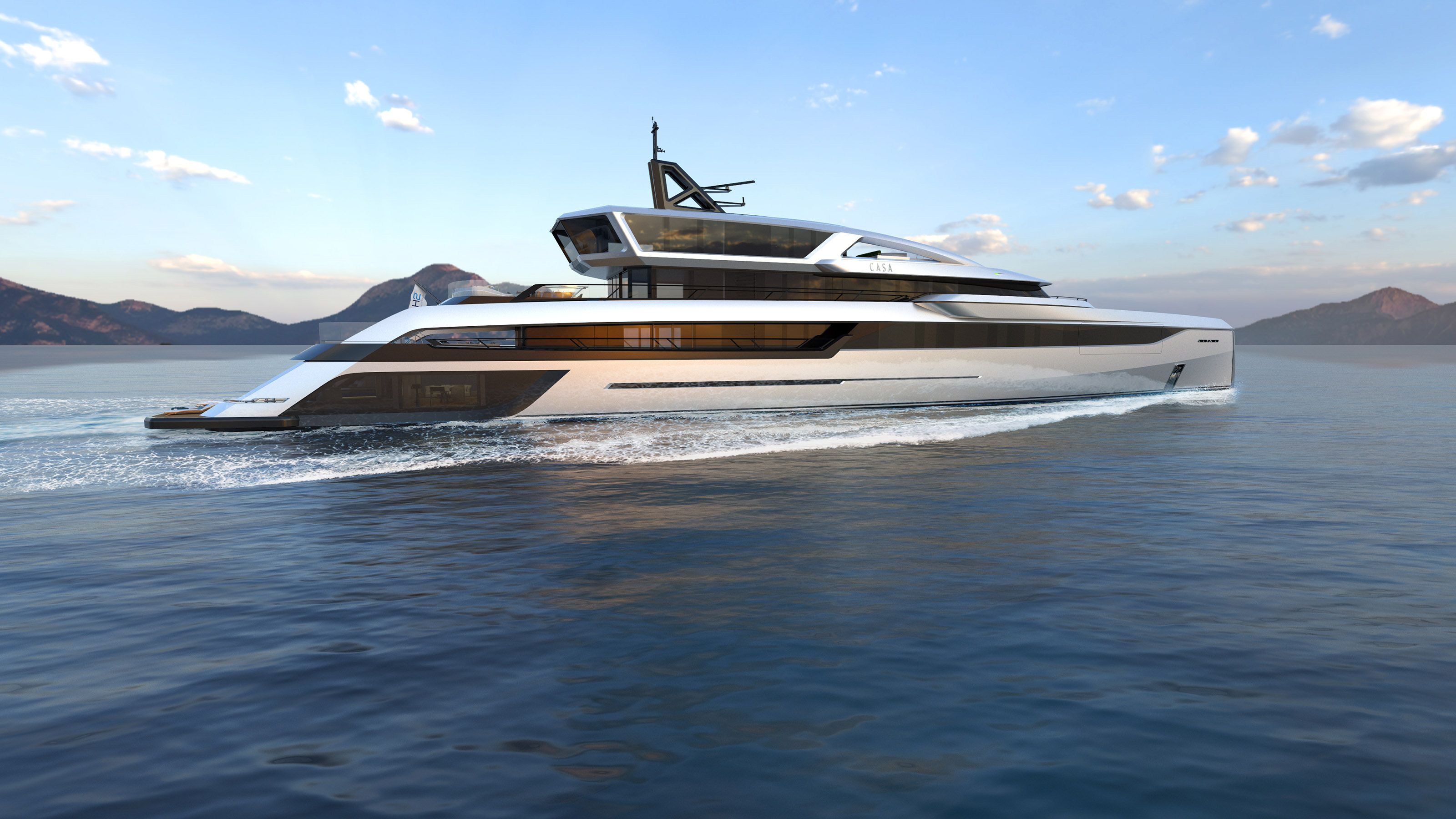 CASA, 80m superyacht concept, designed by H2 Yacht Design — photograph 2