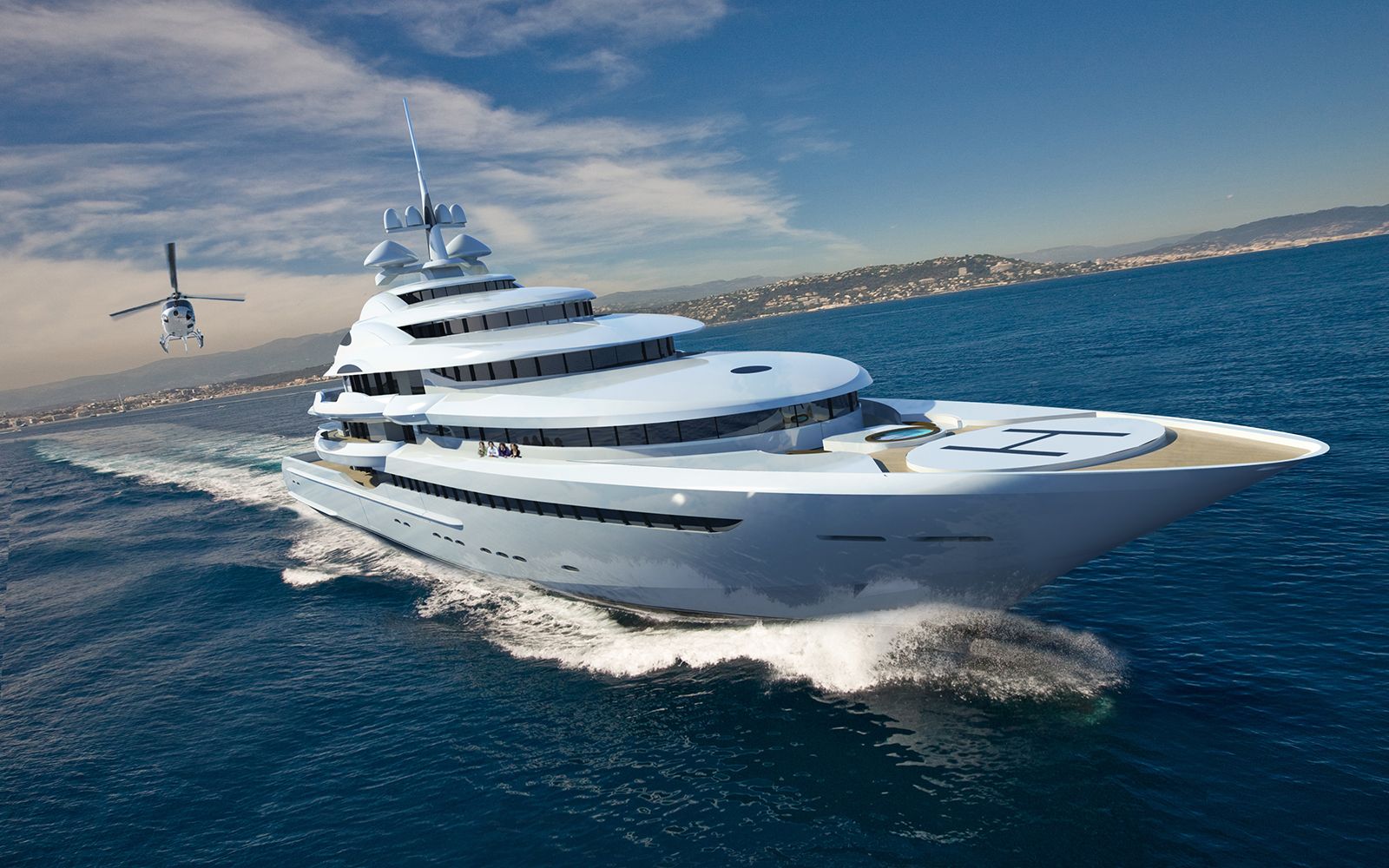 Raptor, 105m superyacht concept, designed by H2 Yacht Design