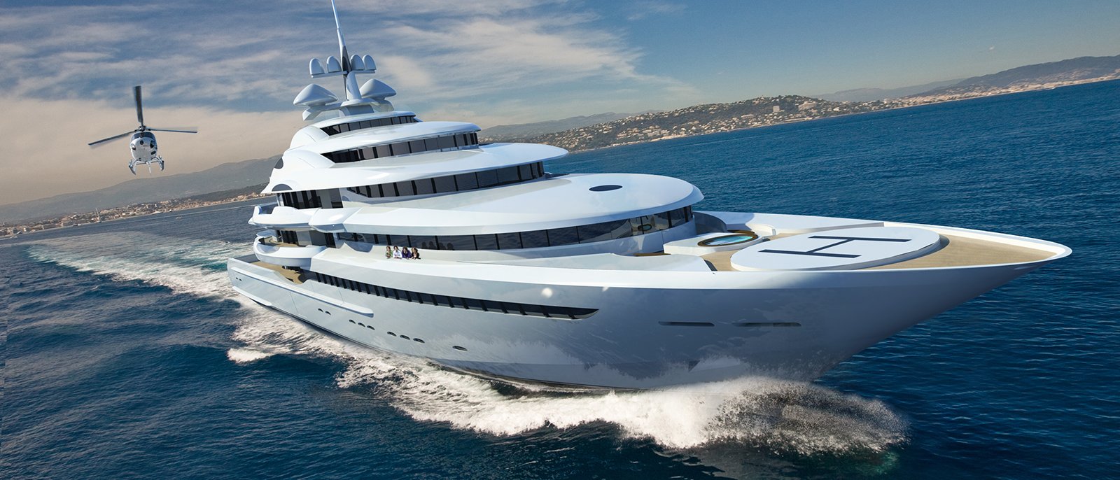 Raptor, 105m superyacht concept, designed by H2 Yacht Design
