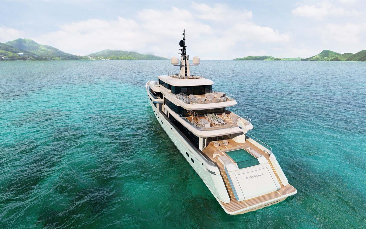 Barracuda I, 74m superyacht concept, designed by H2 Yacht Design — photograph 2