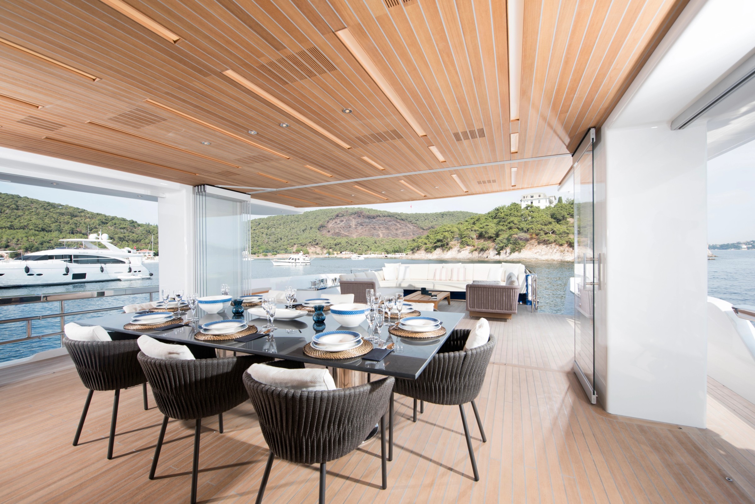 Piccolo, 38m new build superyacht, built by Alpha Custom Yacht, designed by H2 Yacht Design — photograph 13