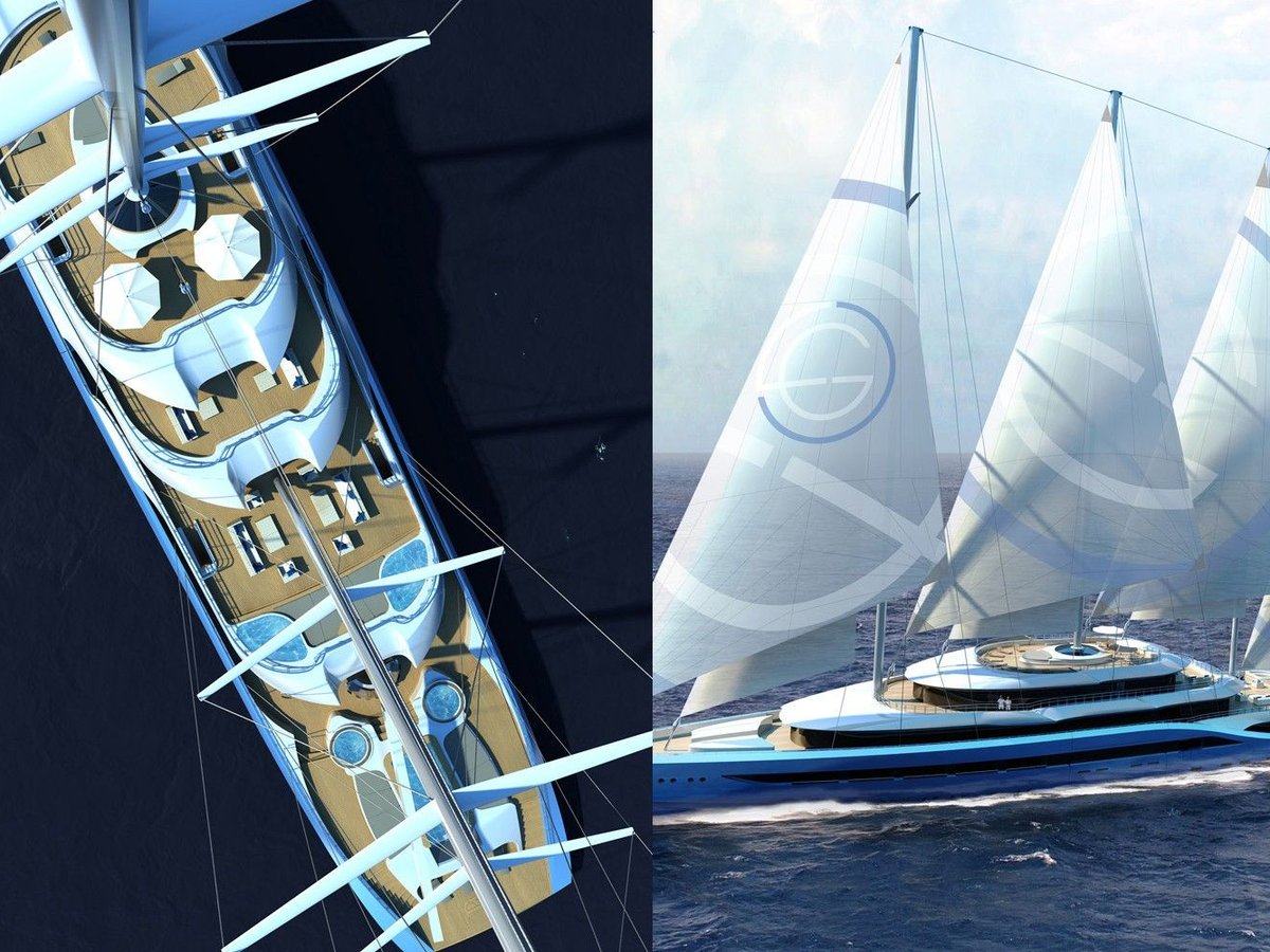 Atlas, 110m superyacht concept, designed by H2 Yacht Design — photograph 1