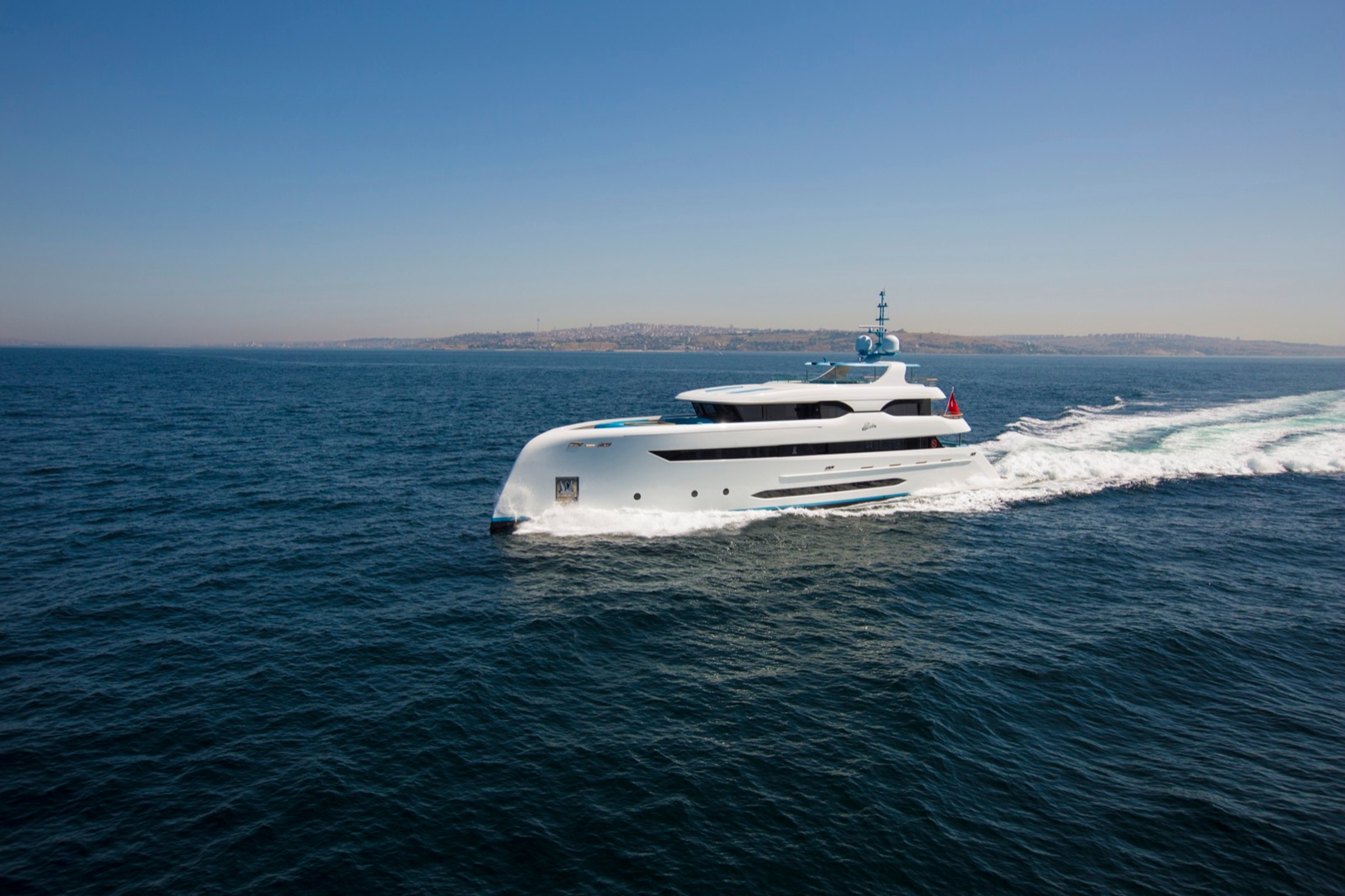 Elada, 45m new build superyacht, built by Bilgin Yachts, designed by H2 Yacht Design — photograph 1