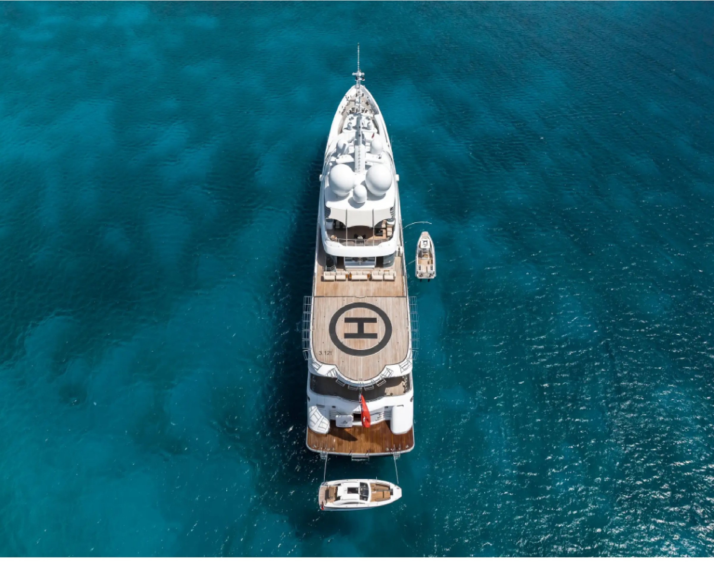 Naia, 73.6m new build superyacht, built by Freire Shipyard, designed by H2 Yacht Design — photograph 1
