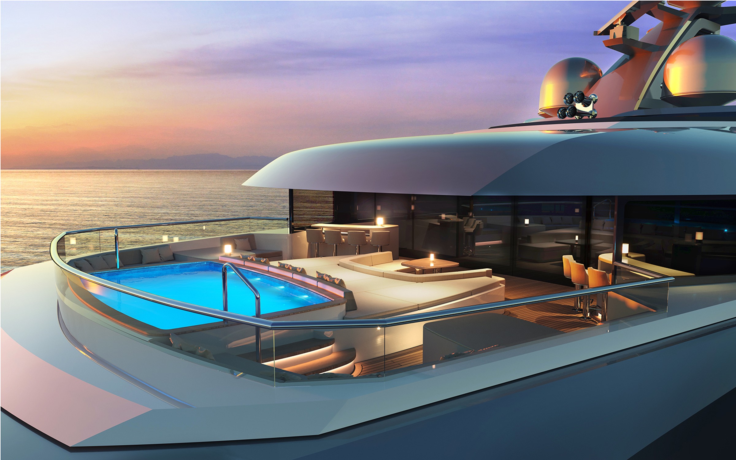 Pollux, 111m superyacht concept, designed by H2 Yacht Design — photograph 1