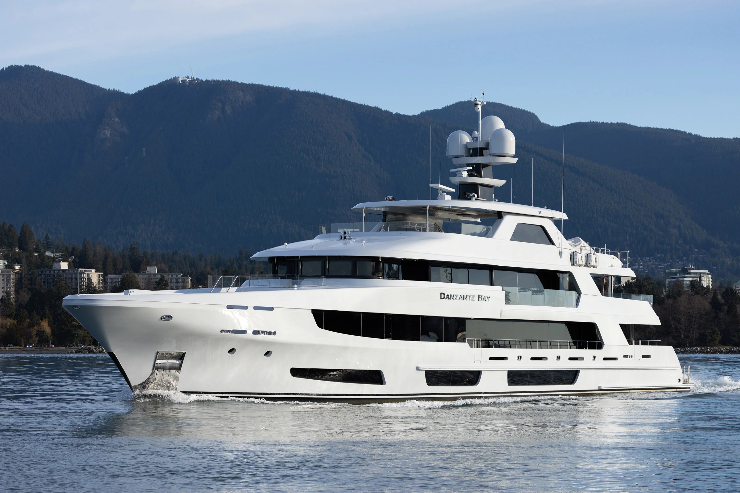 Danzante Bay, 50m new build superyacht, built by Crescent Custom Yachts, designed by H2 Yacht Design — photograph 1