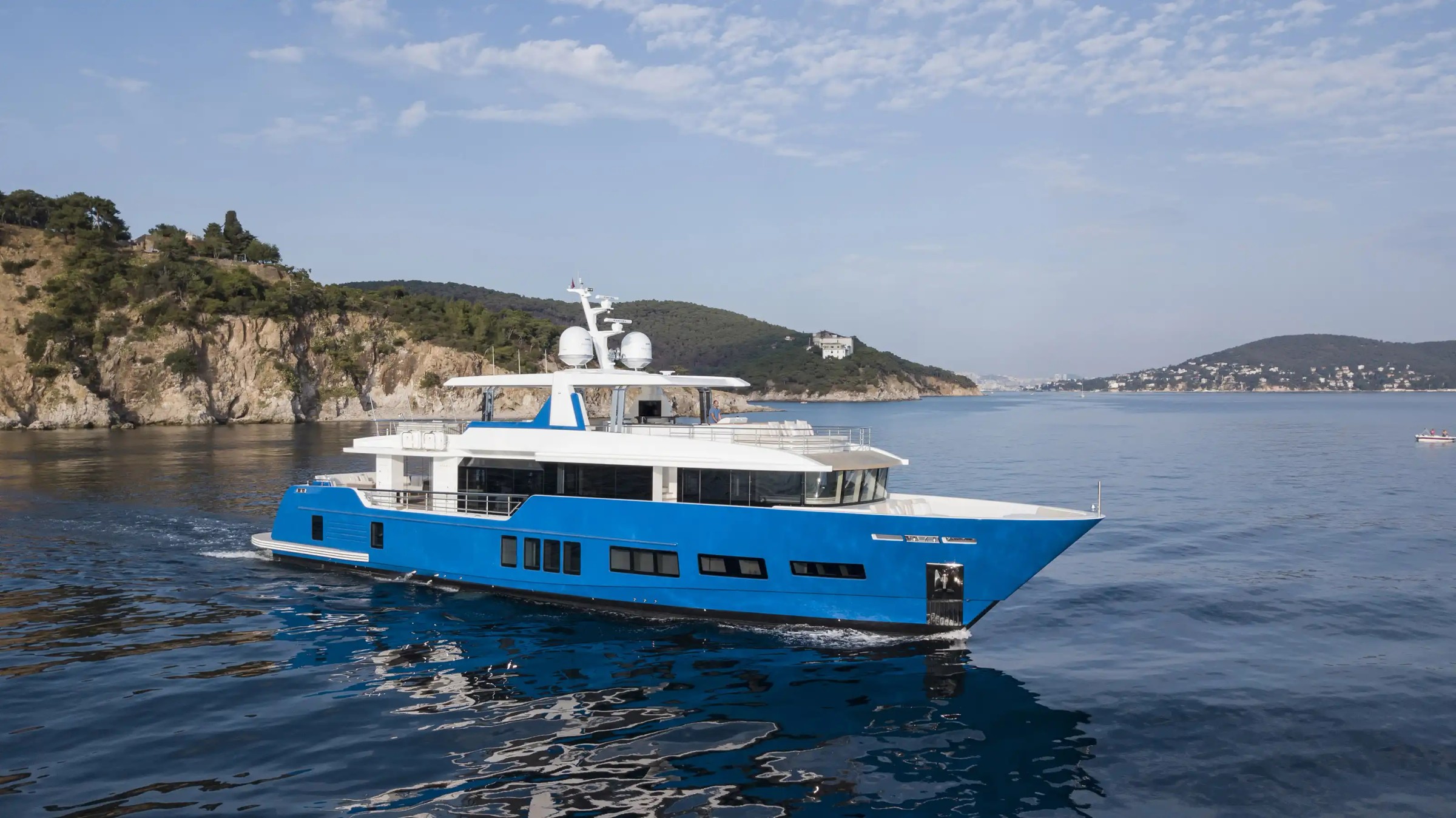 Piccolo, 38m new build superyacht, built by Alpha Custom Yacht, designed by H2 Yacht Design — photograph 4