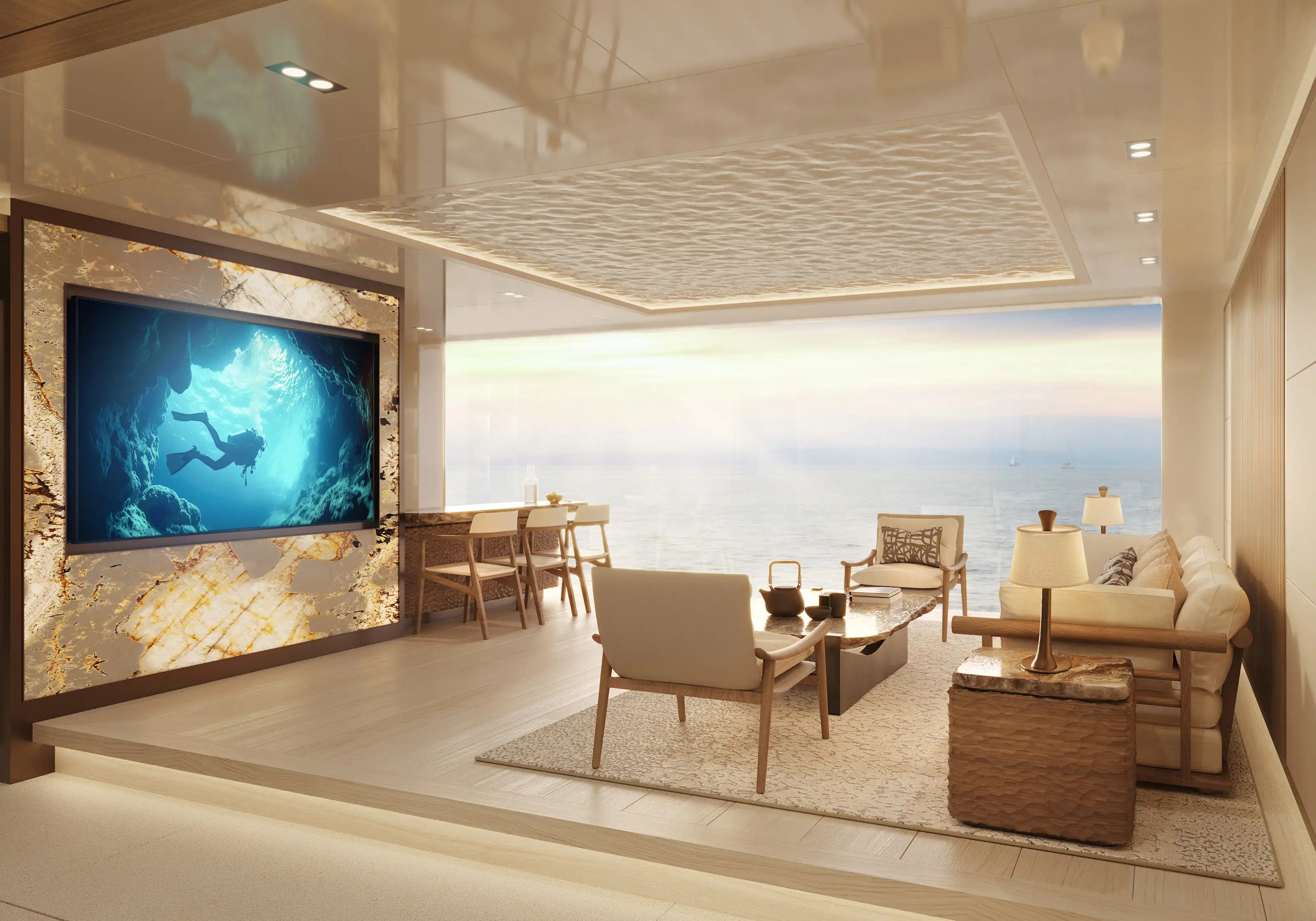 REV Ocean, 194.9m superyacht under construction, built by VARD, designed by H2 Yacht Design — photograph 4