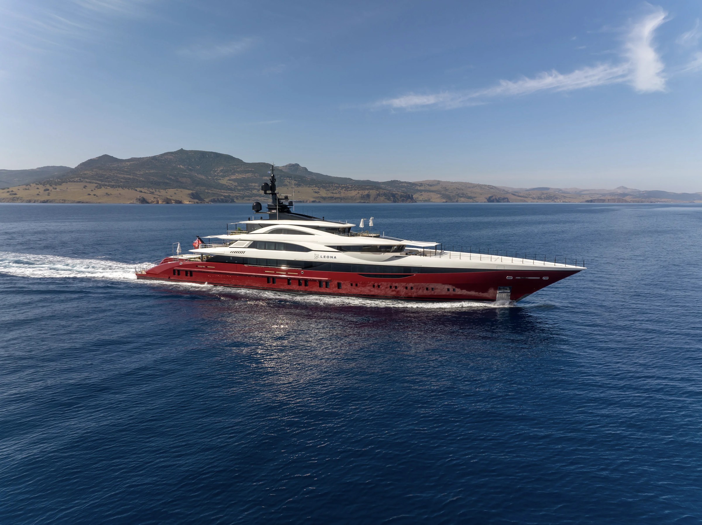 Leona, 80m new build superyacht, built by Bilgin Yachts, designed by H2 Yacht Design
