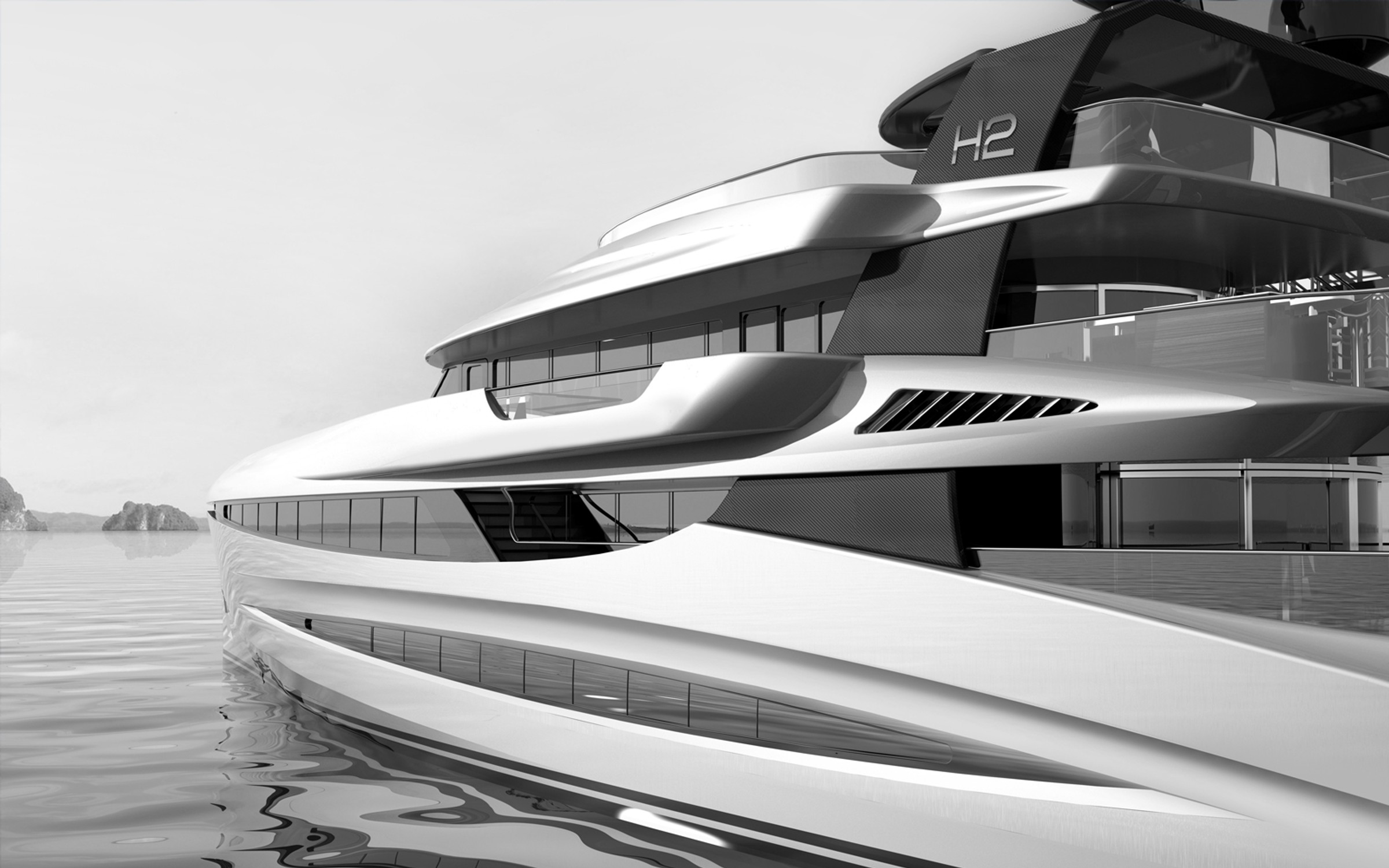 Elara, 50m superyacht concept, designed by H2 Yacht Design — photograph 4