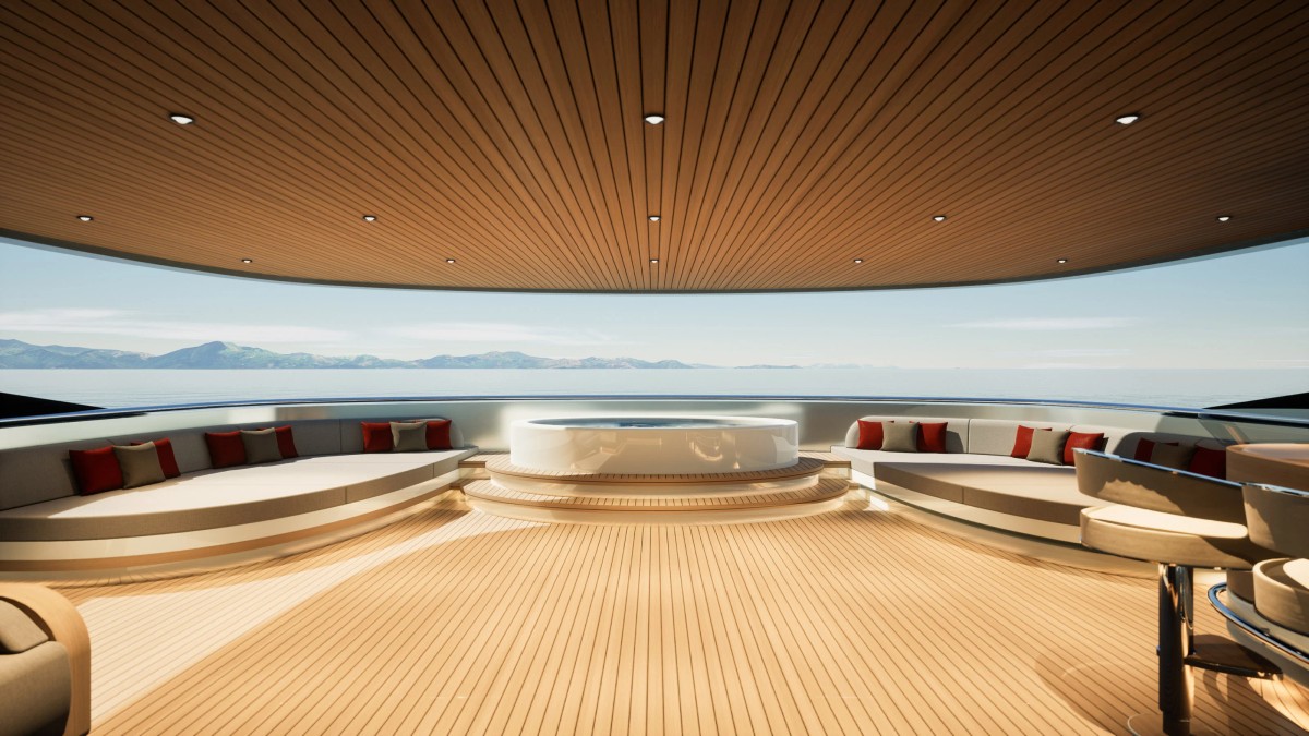 Blade, 83.74m superyacht concept, designed by H2 Yacht Design — photograph 15