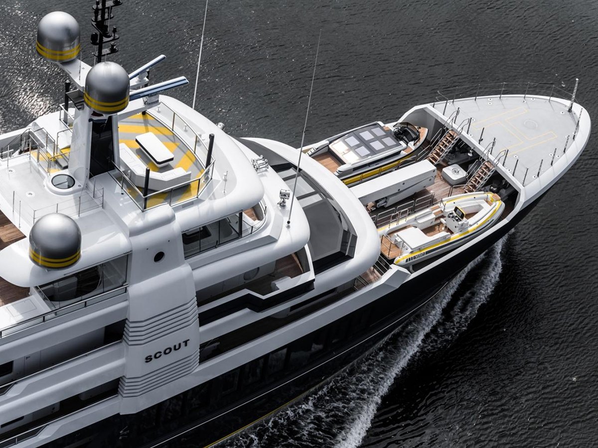 Scout, 64m new build superyacht, built by Hakvoort, designed by H2 Yacht Design — photograph 2