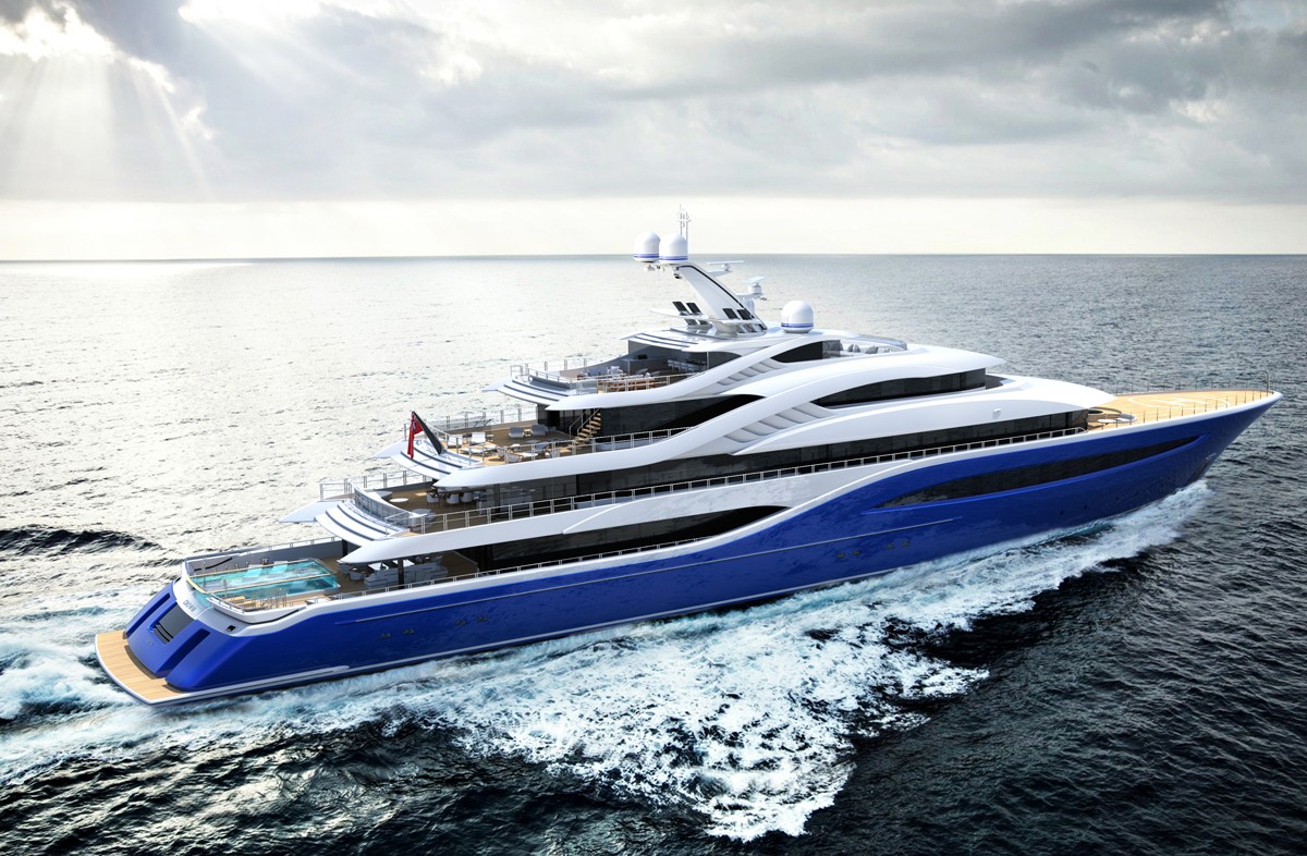 Angelique, 88m new build superyacht, built by Turquoise Yachts, designed by H2 Yacht Design — photograph 5