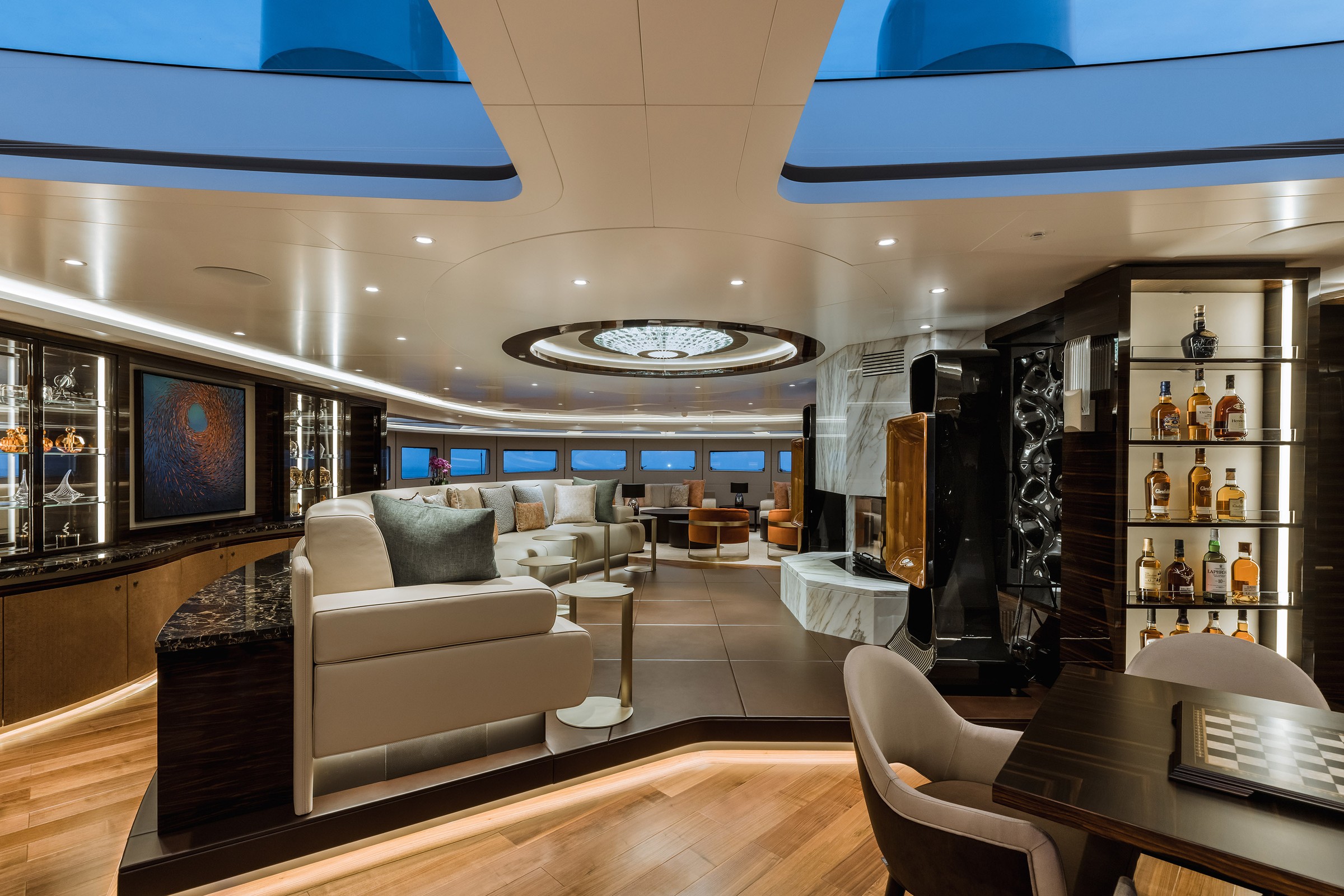Victorious, 85m new build superyacht, built by AKYACHT, designed by H2 Yacht Design — photograph 13