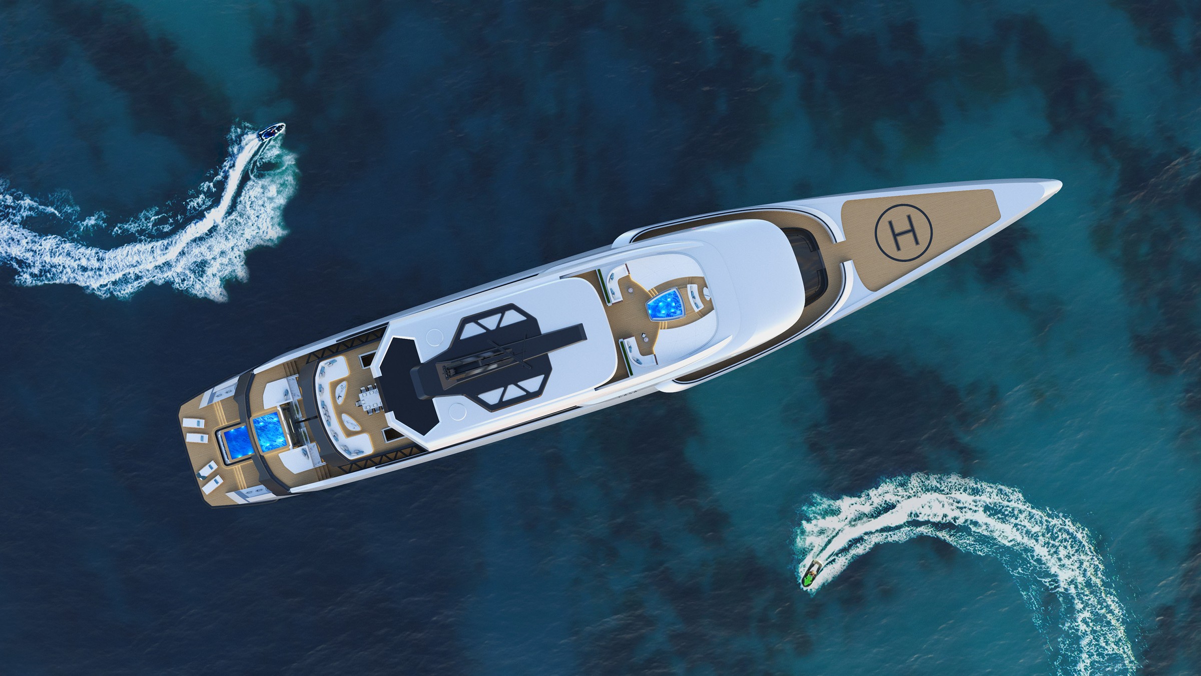 CASA, 80m superyacht concept, designed by H2 Yacht Design — photograph 4